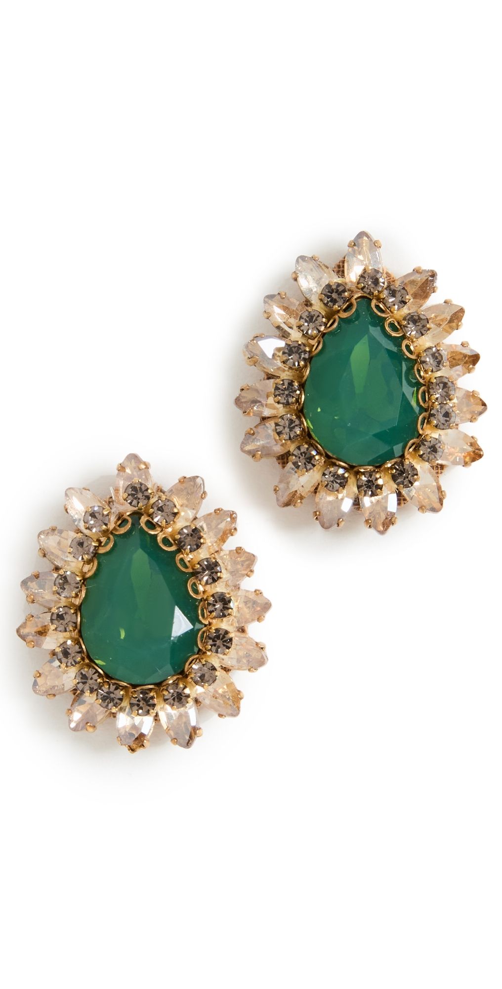 Deepa Gurnani Deepa by Deepa Gurnani Leesha Earrings Emerald One Size