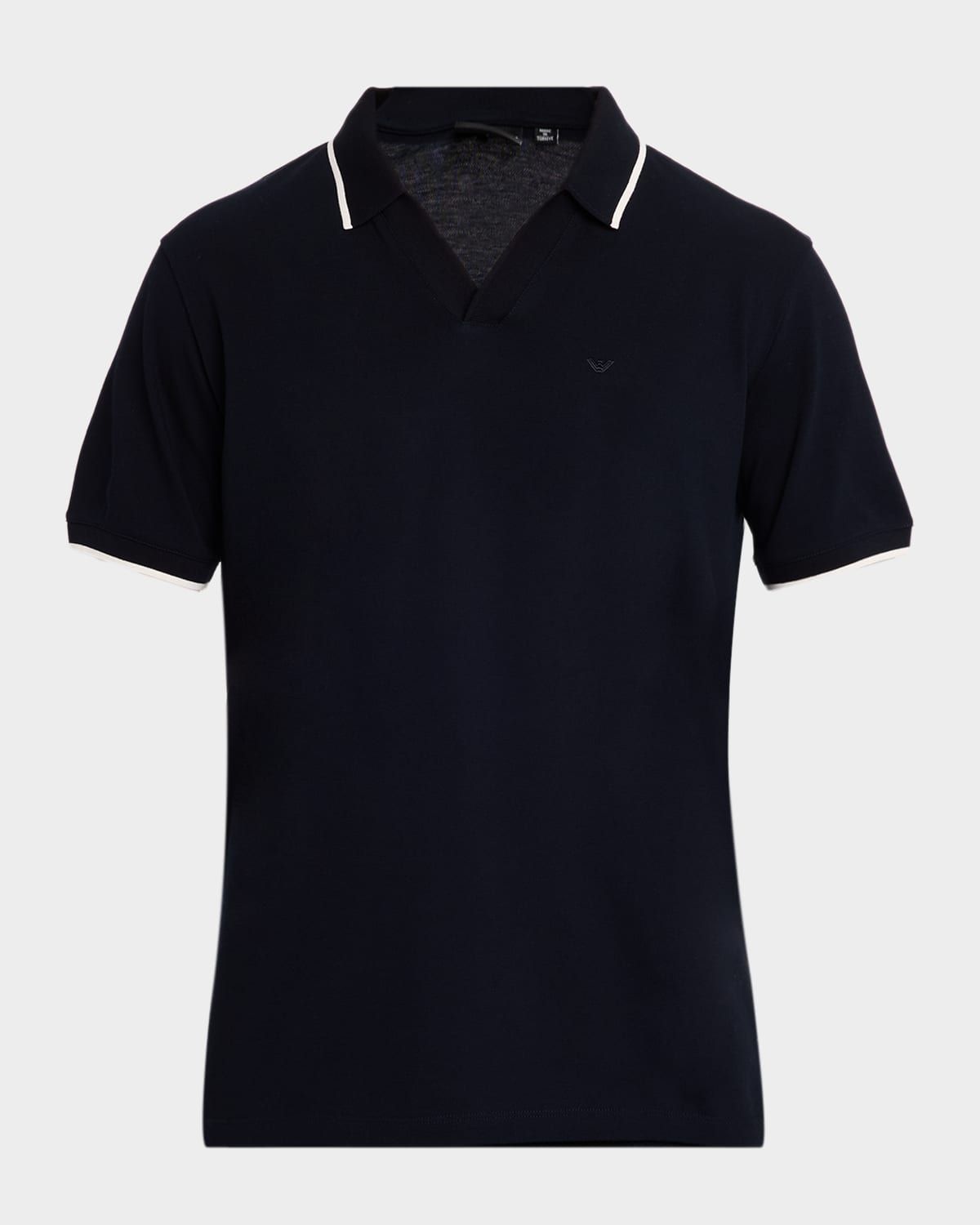 Men & apos;s V-Neck Pique Polo Shirt