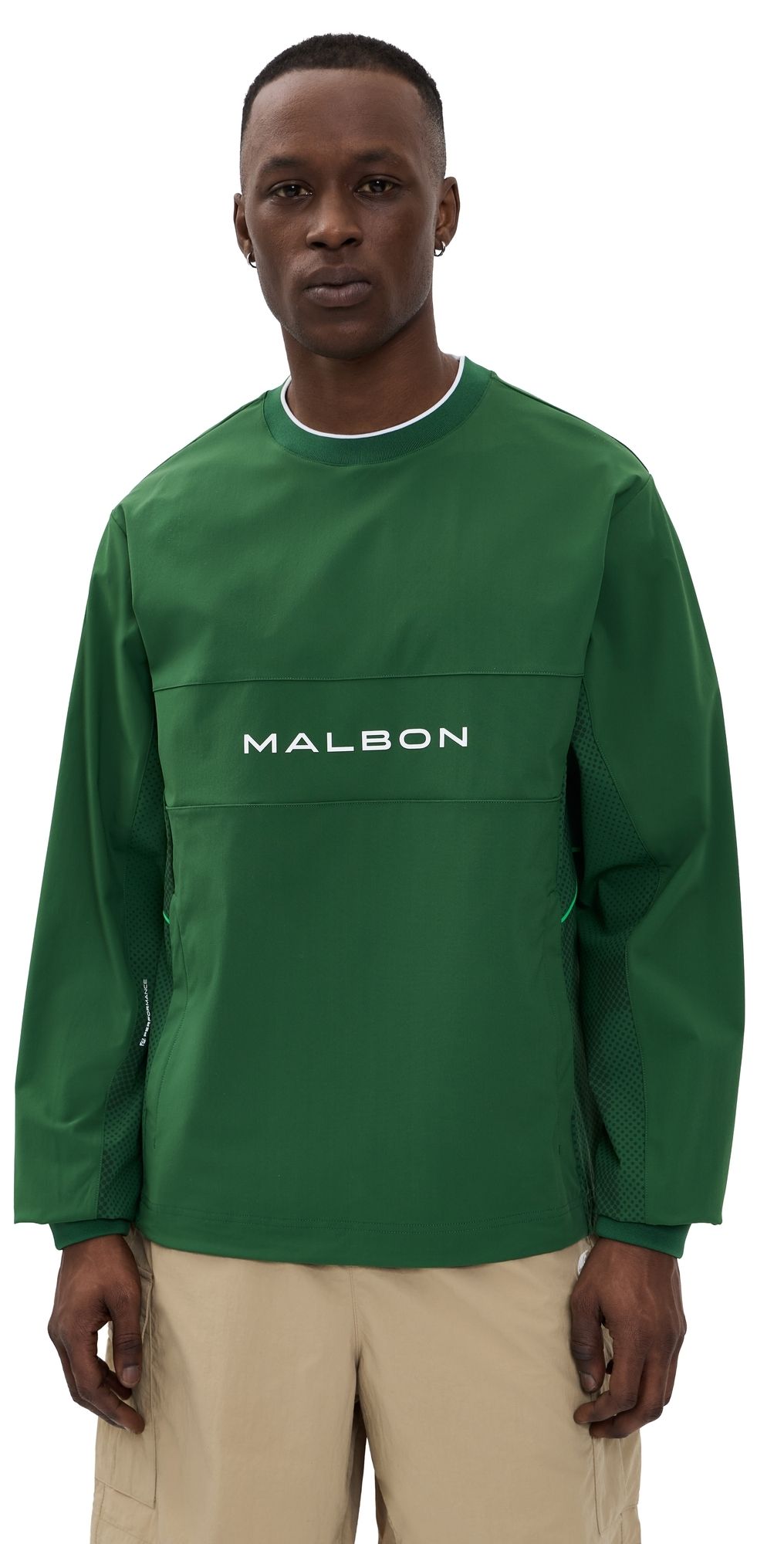 Malbon Golf Performance Crew Popover Eden XXL