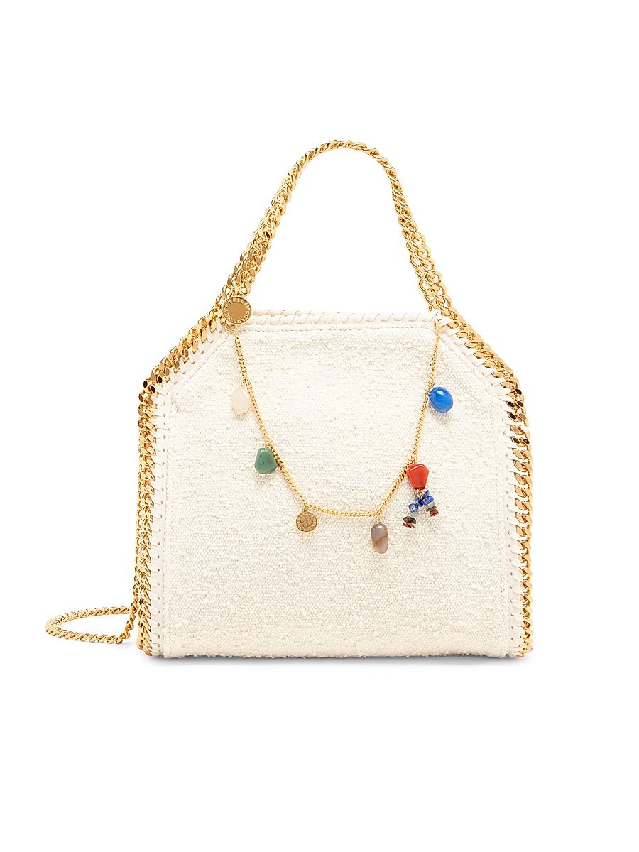 Women's Falabella Mini Charm-Embellished Top Handle Bag - Natural