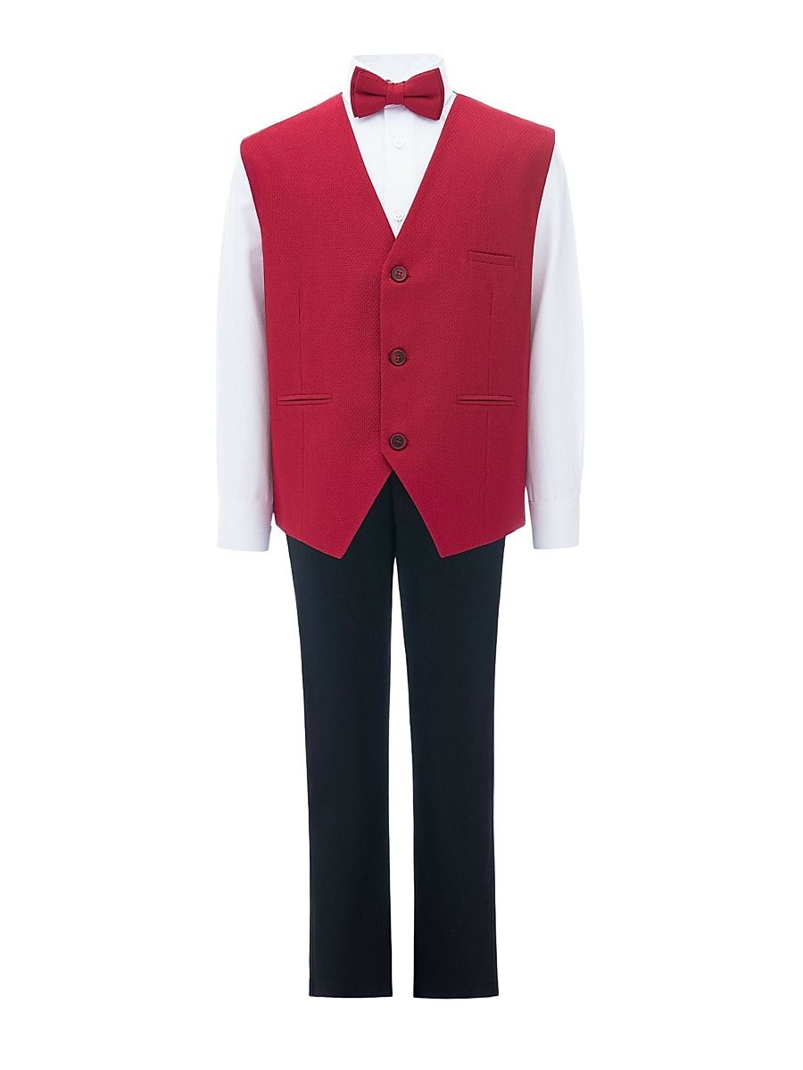 Little Boy's & Boy's Lachlan Vest Outfit - Red - Size 14