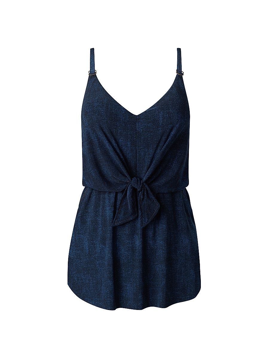 Women's Billie Jean Kami Mini Cover-Up Dress - Denim Blue - Size 6