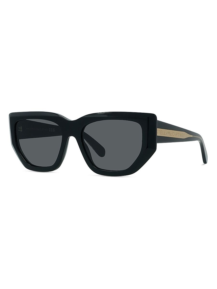 Women's 2001 54MM Geometric Sunglasses - Dark Grey Black