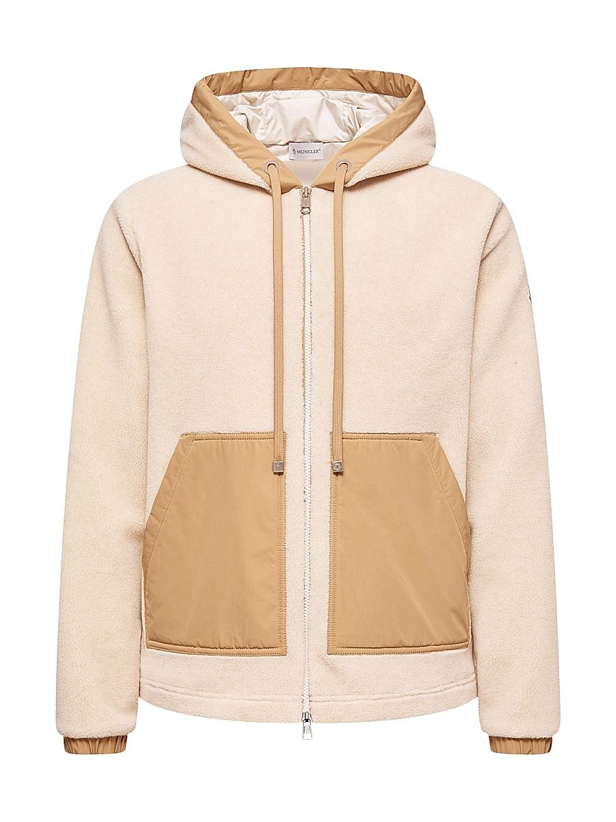 Men's Hoodie in Teddy - Light Beige - Size XXXL