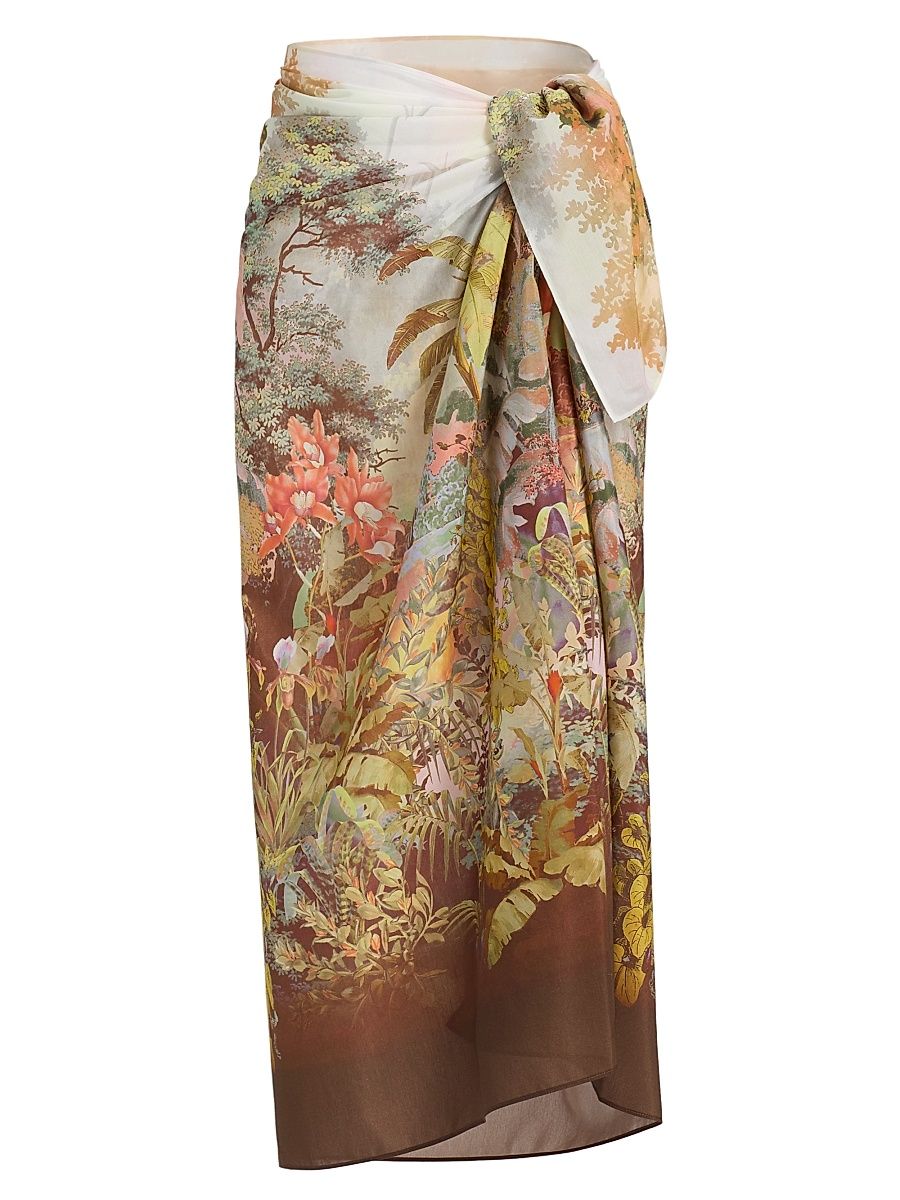 Women's Batsheva Eden Valley Print Cotton-Silk Pareo