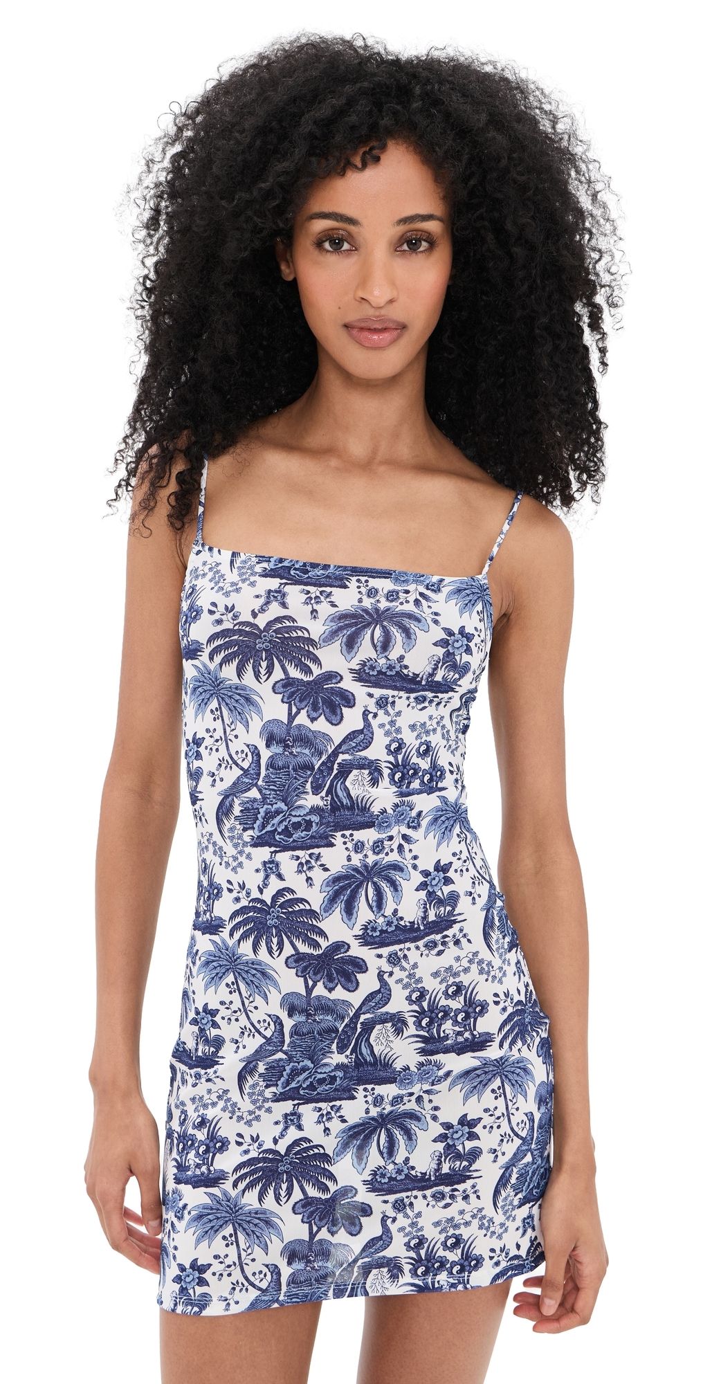 STAUD Hastings Mini Dress Blue Toile M