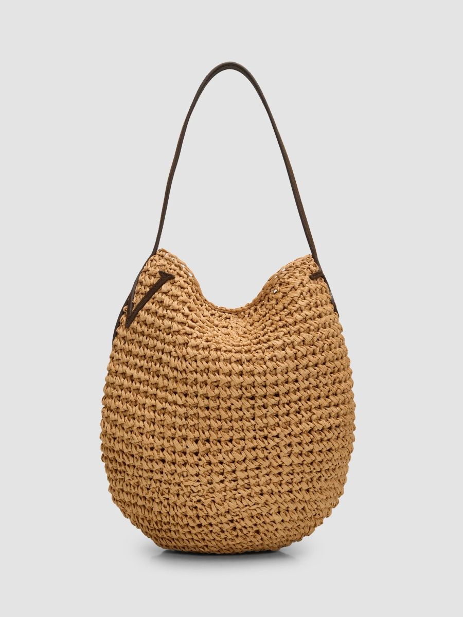 JW Anderson Women's Small Raffia Shoulder Bag - Natural Brown