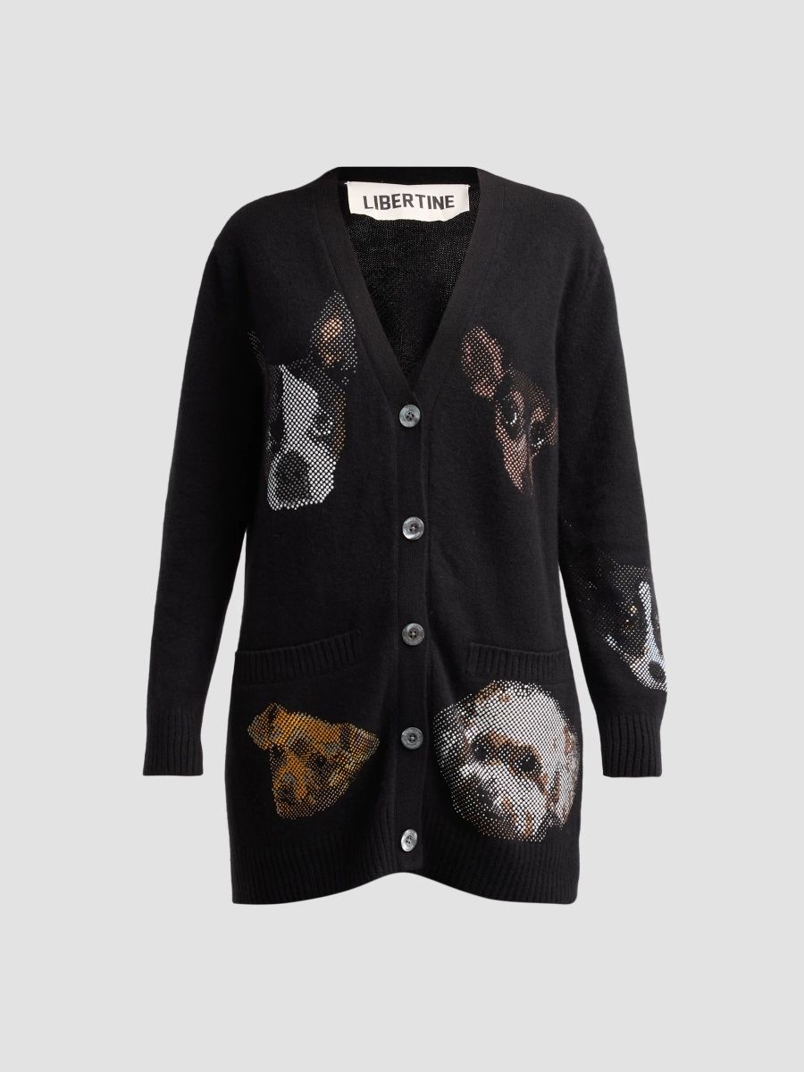 Libertine Women's Best Friends Oversized Cardigan - Black - Size Large