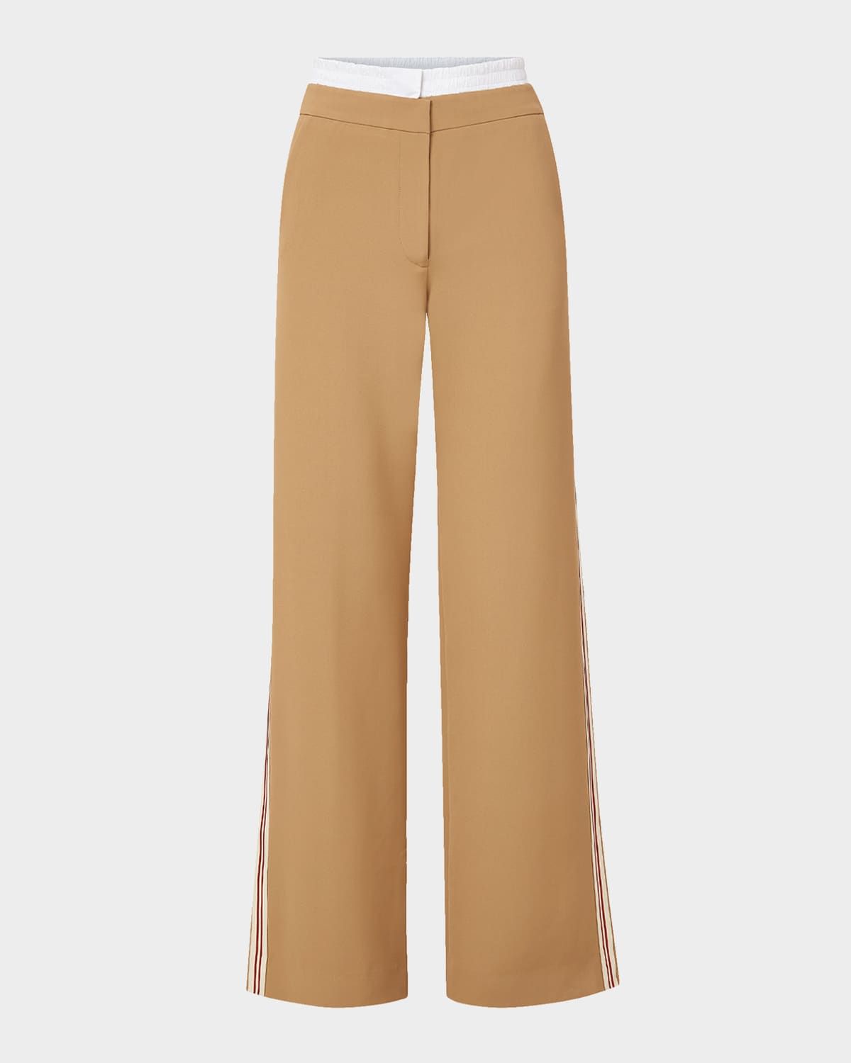Eugene Side-Stripe Wide-Leg Trousers