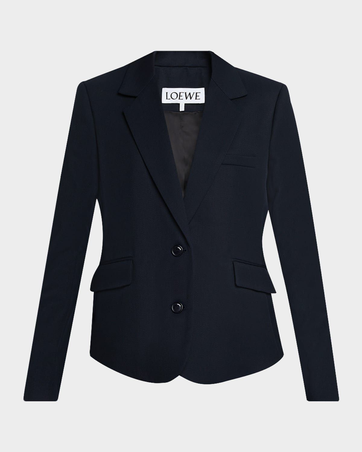 Single-Breasted Belt Cinched Tailored Jacket