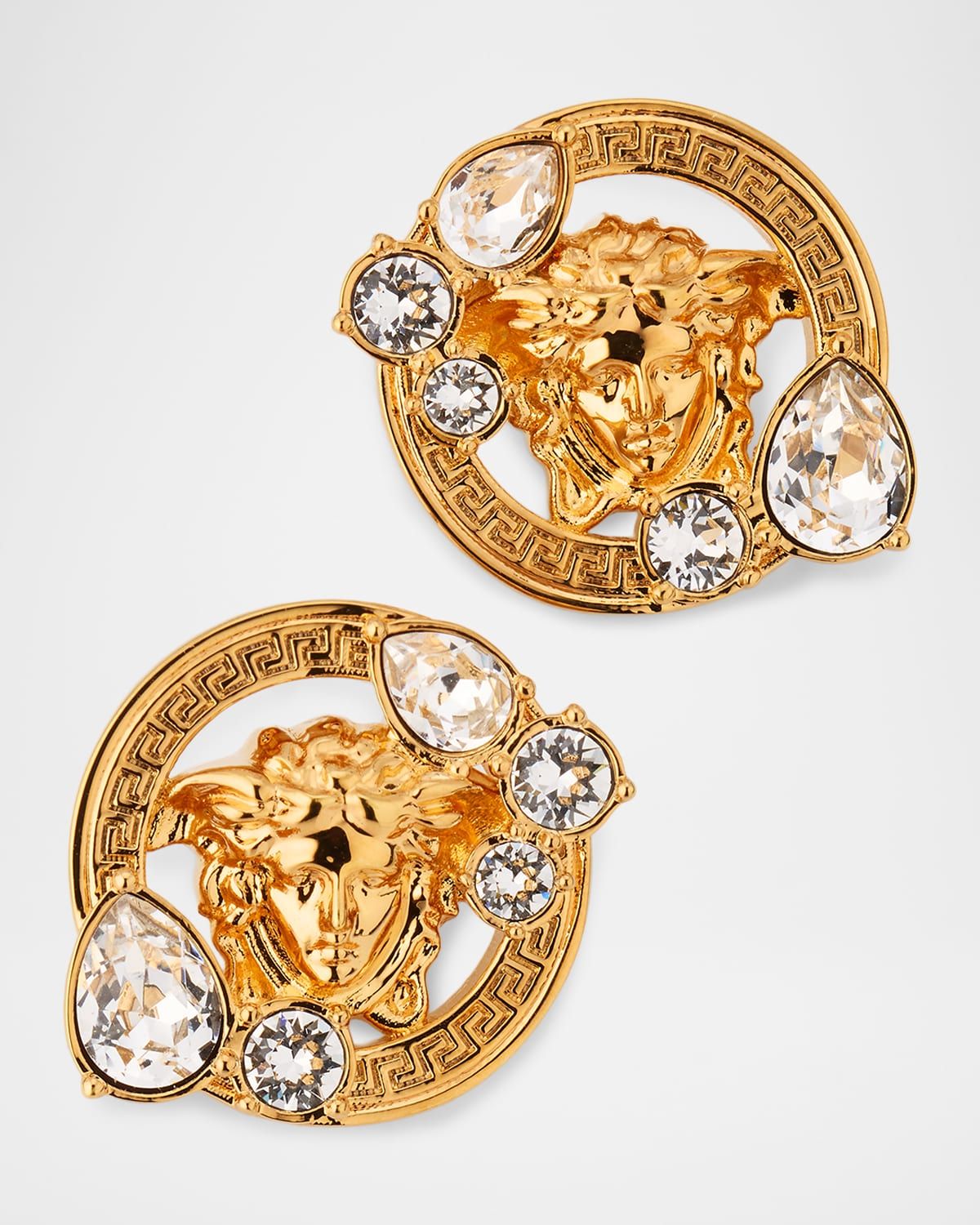 Crystal Medusa Stud Earrings