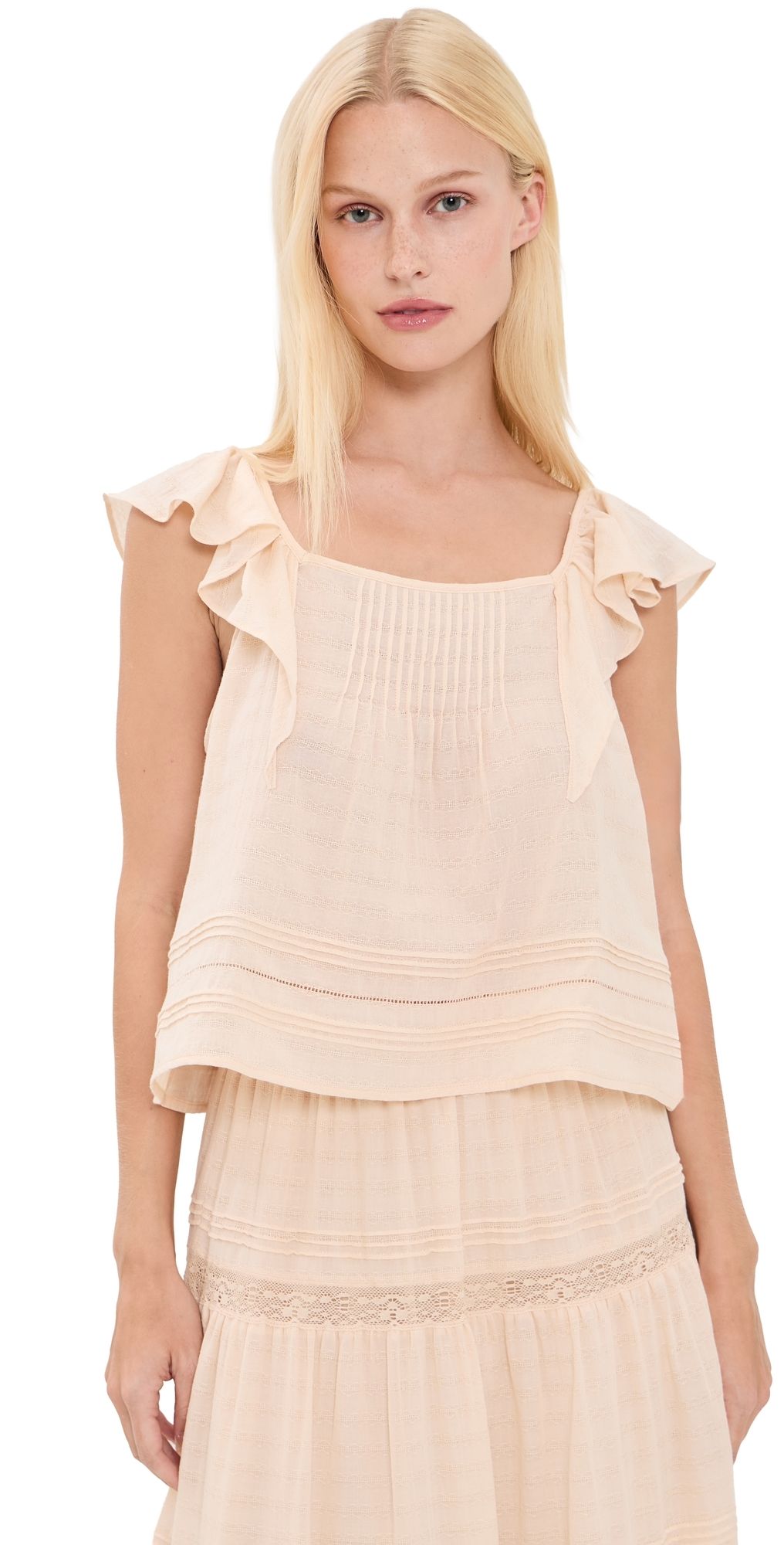 PAIGE Oaks Top Light Peach Light Peach S
