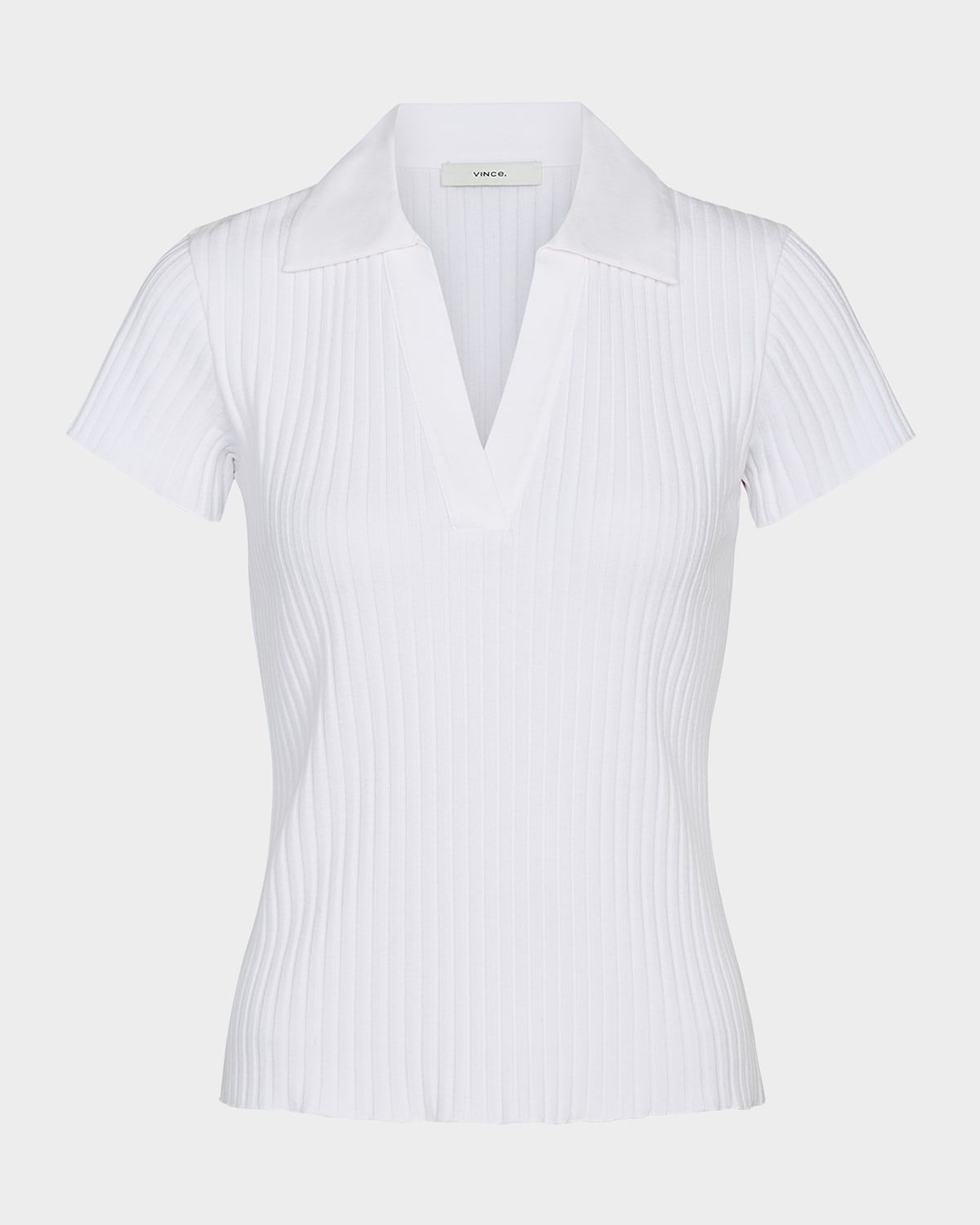 Ribbed Cotton-Blend Polo Shirt