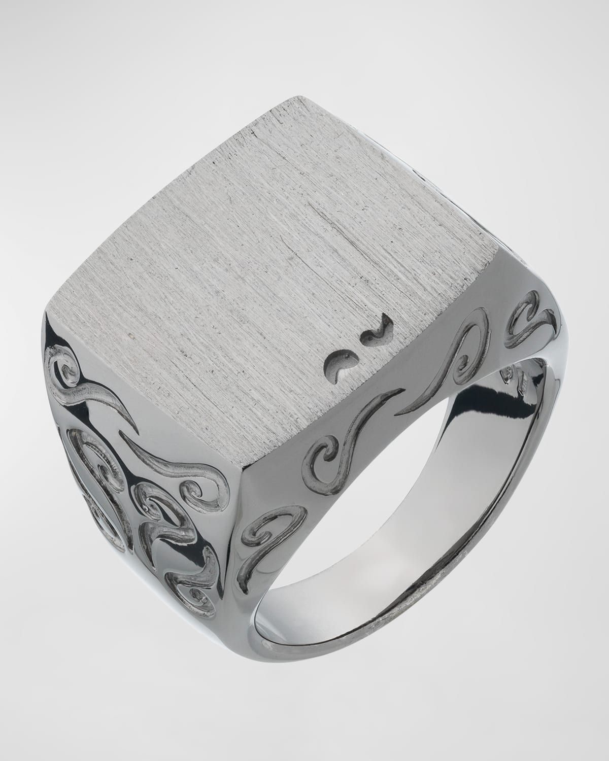 Men & apos;s Ara Square Signet Ring, Silver