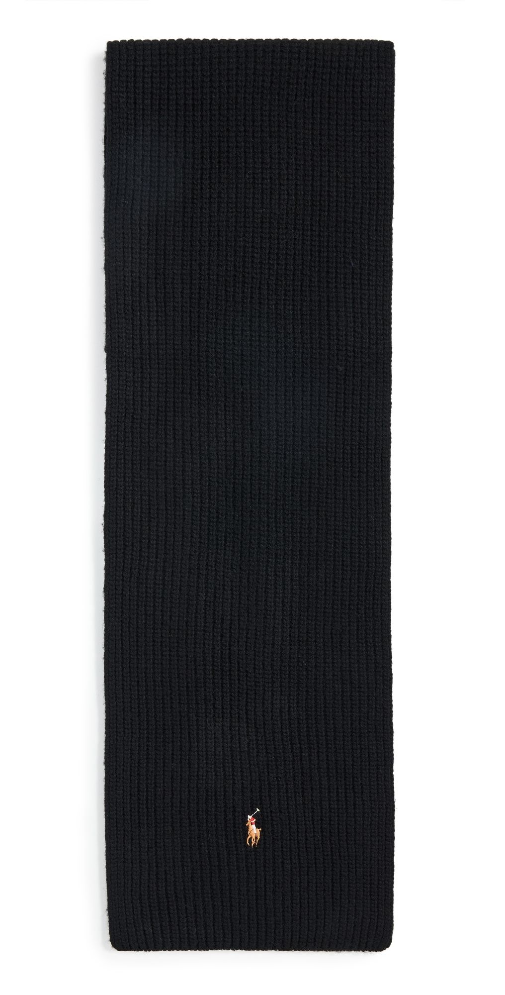 Polo Ralph Lauren Signature Knit Scarf Polo Black One Size