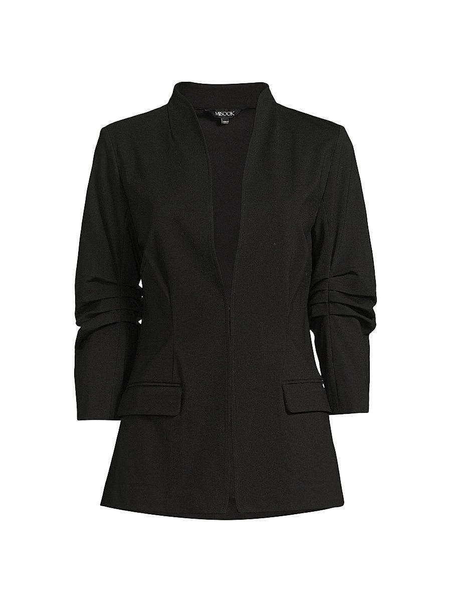 Women's Tailored Three-Quarter Jacket - Black - Size XXL