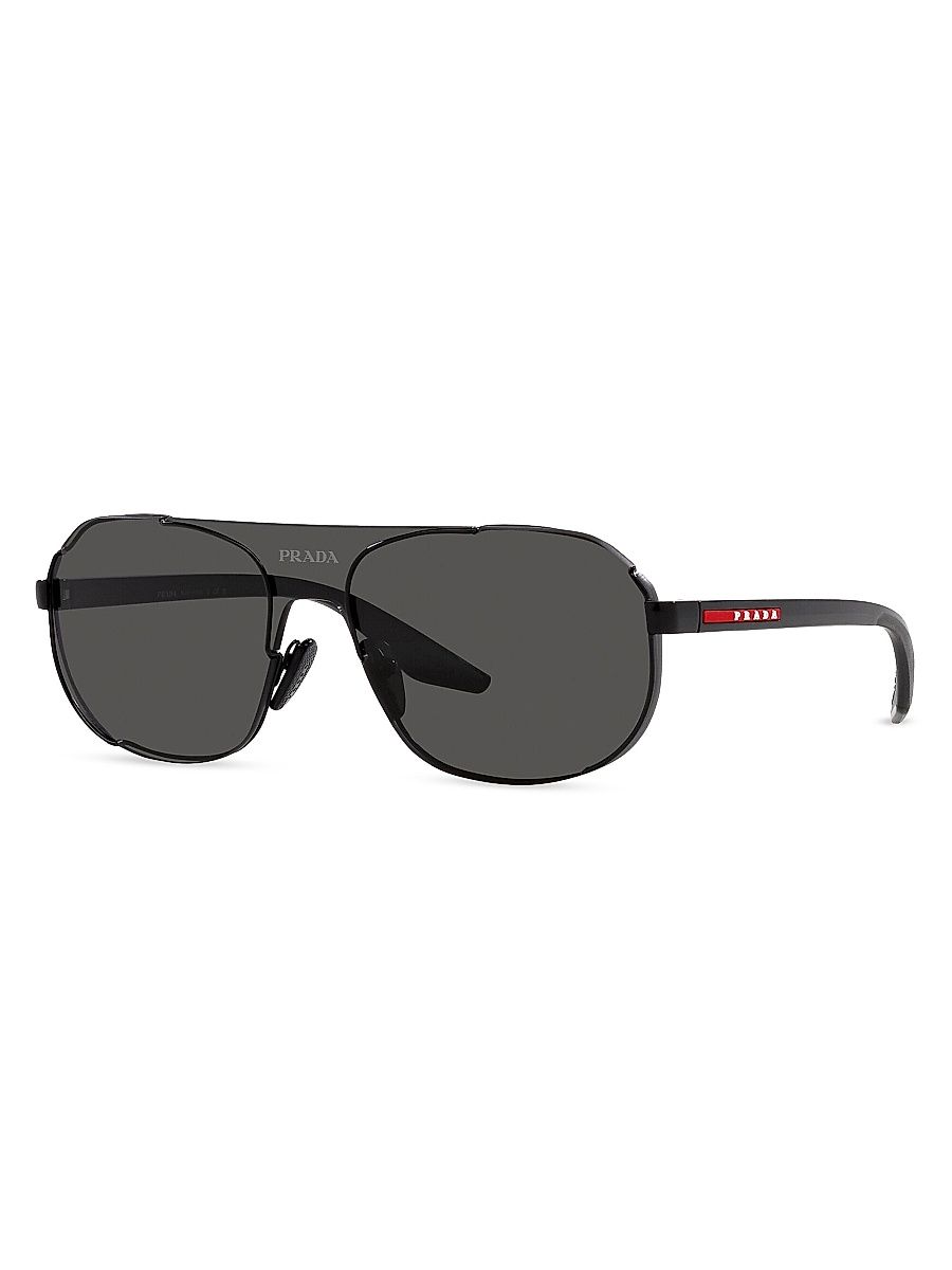 Men's Linea Rossa 40MM Metal Sunglasses - Black