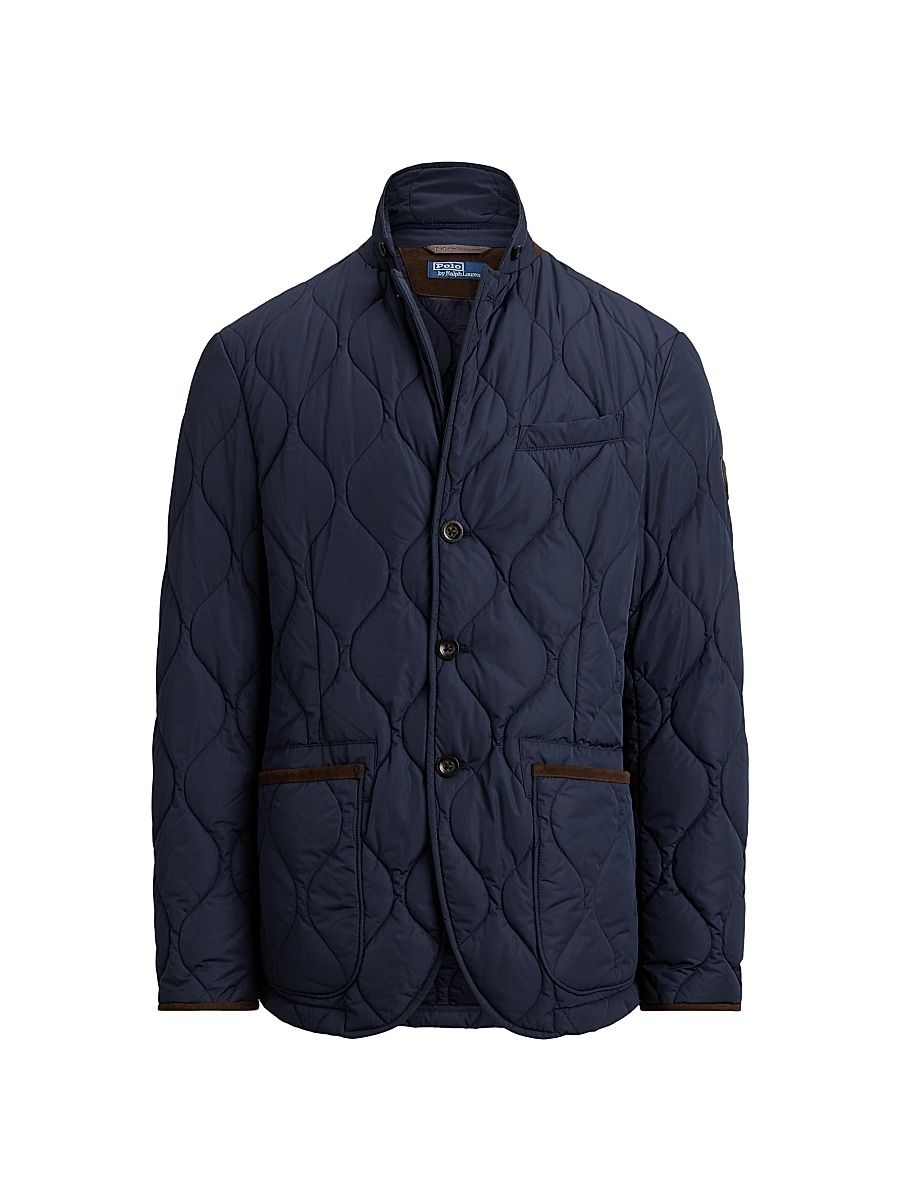 Men's Eastham Quilted Button-Front Field Jacket - Collection Navy - Size Small