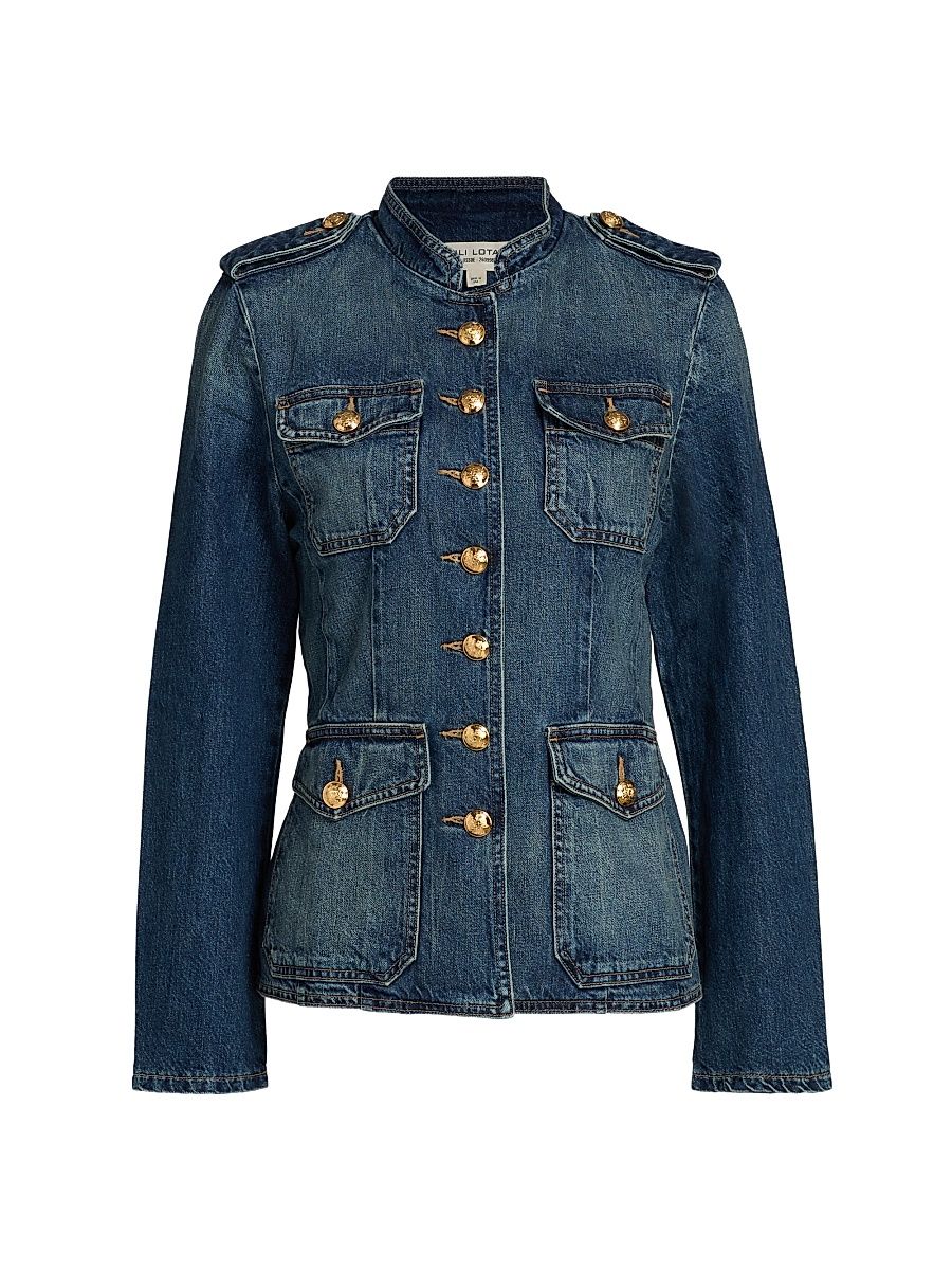 Women's Geraldine Denim Utilitarian Jacket - Simon Wash - Size XL