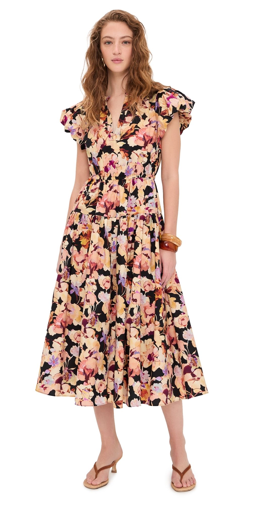 Ulla Johnson Marin Cotton Midi Dress Night Bloom 2