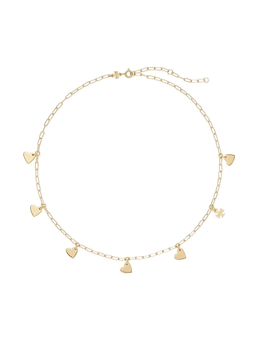 Women's Good Luck Heart Goldtone Necklace - Tory Gold