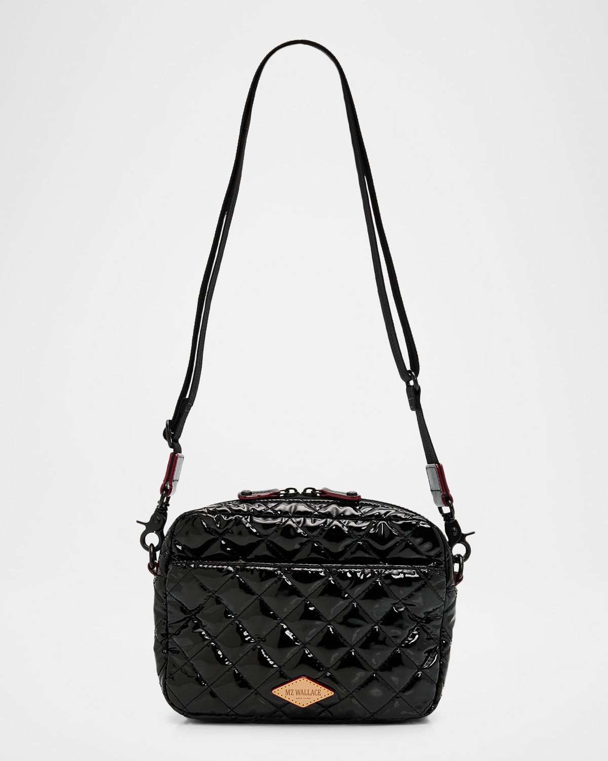 Metro Quilted Glossy Nylon Crossbody Camera Bag