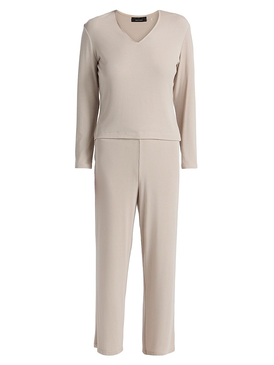 Women's Rib Essentials Pajamas - Cashmere - Size XL