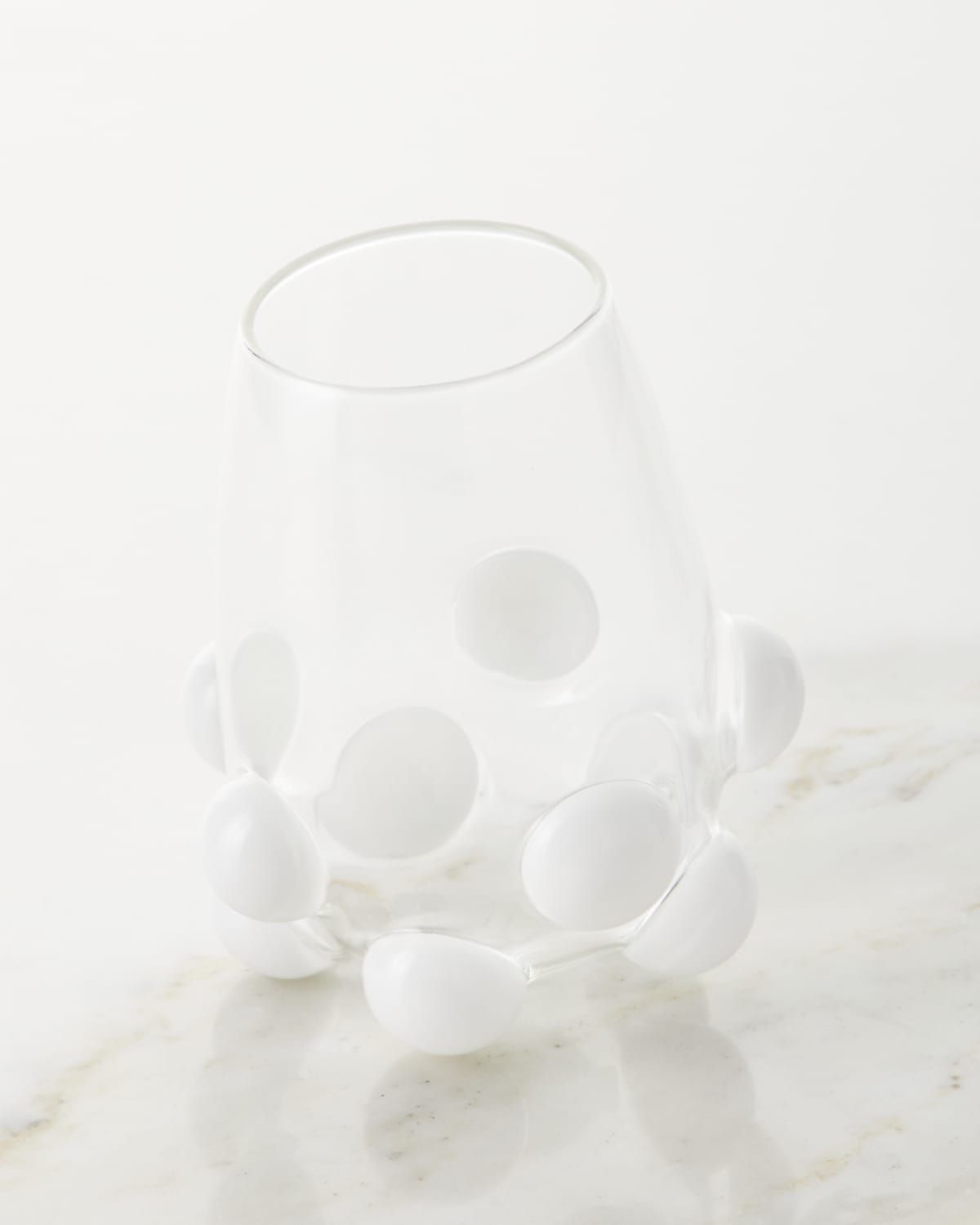 Bubble Wine Glass, White
