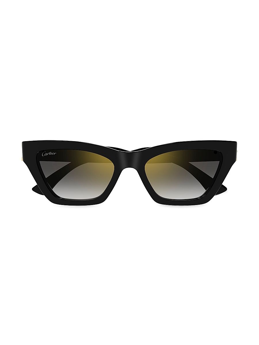 Women's Double C 53MM Cat-Eye Sunglasses - Black
