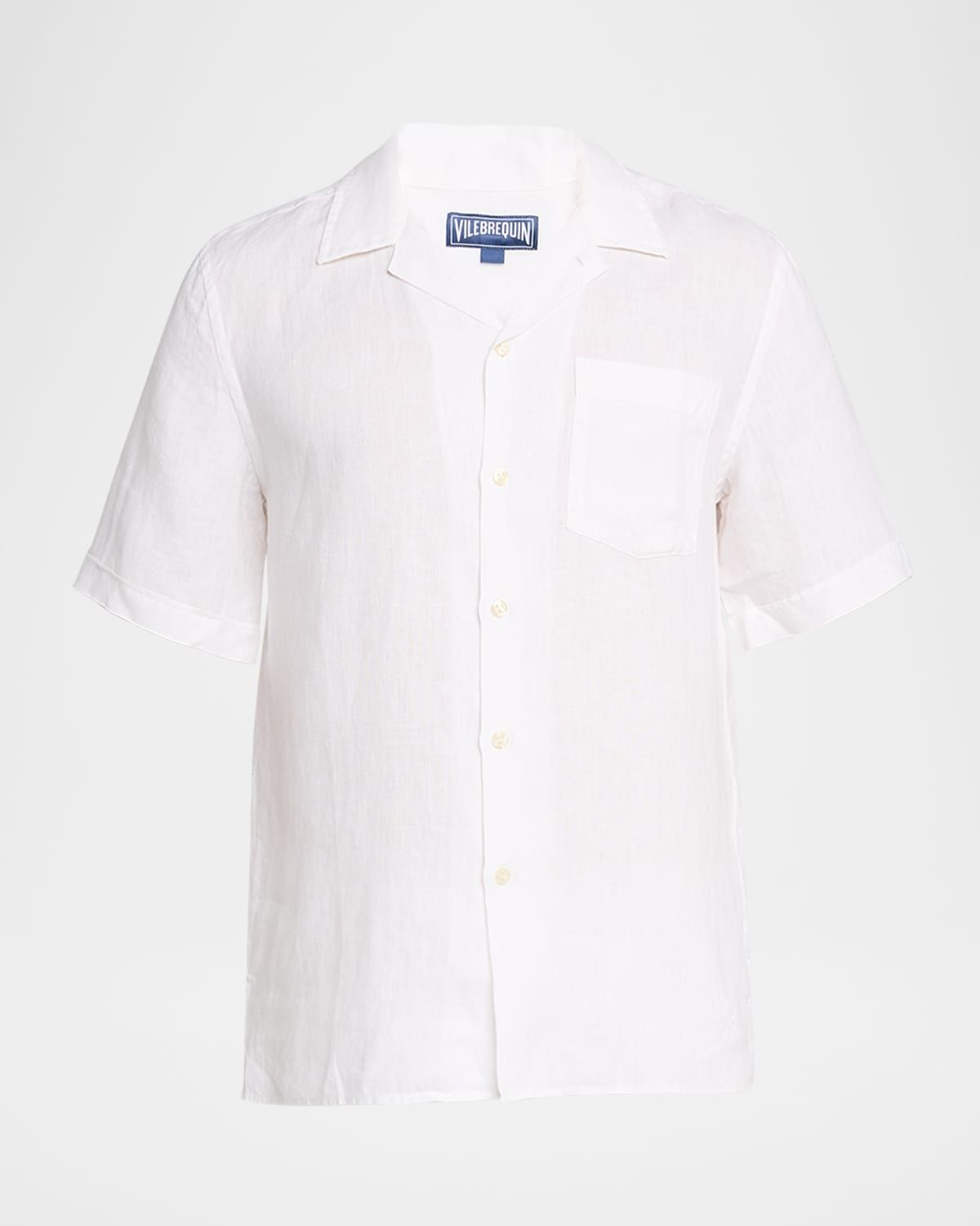 Men & apos;s Garment-Dyed Linen Camp Shirt