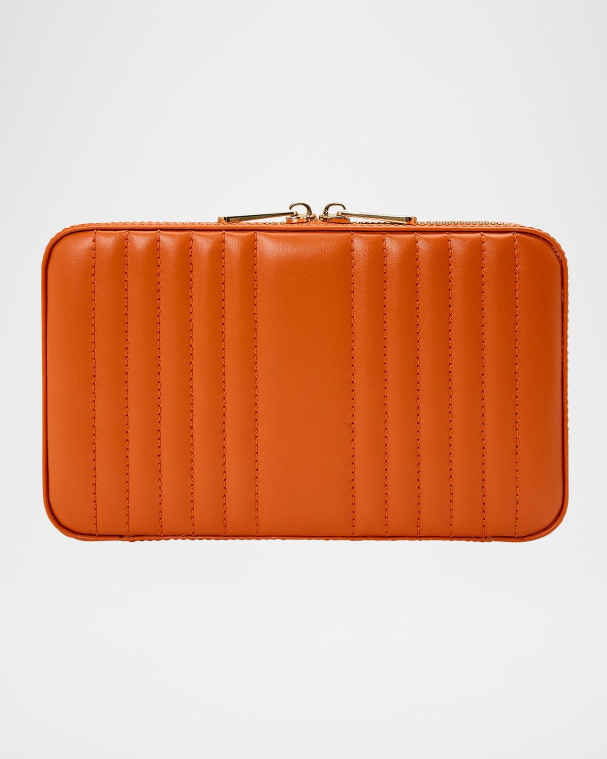 Maria Rectangle Quilted Zip Jewelry Case