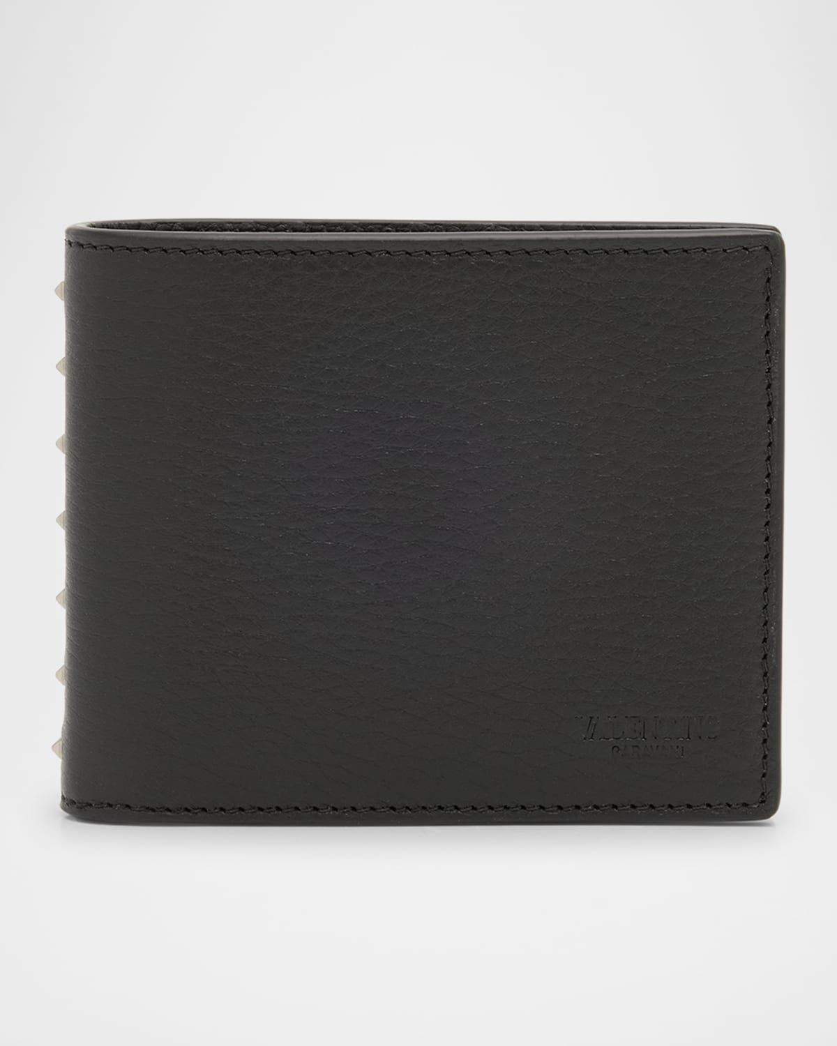 Men & apos;s Grained Leather Bifold Wallet