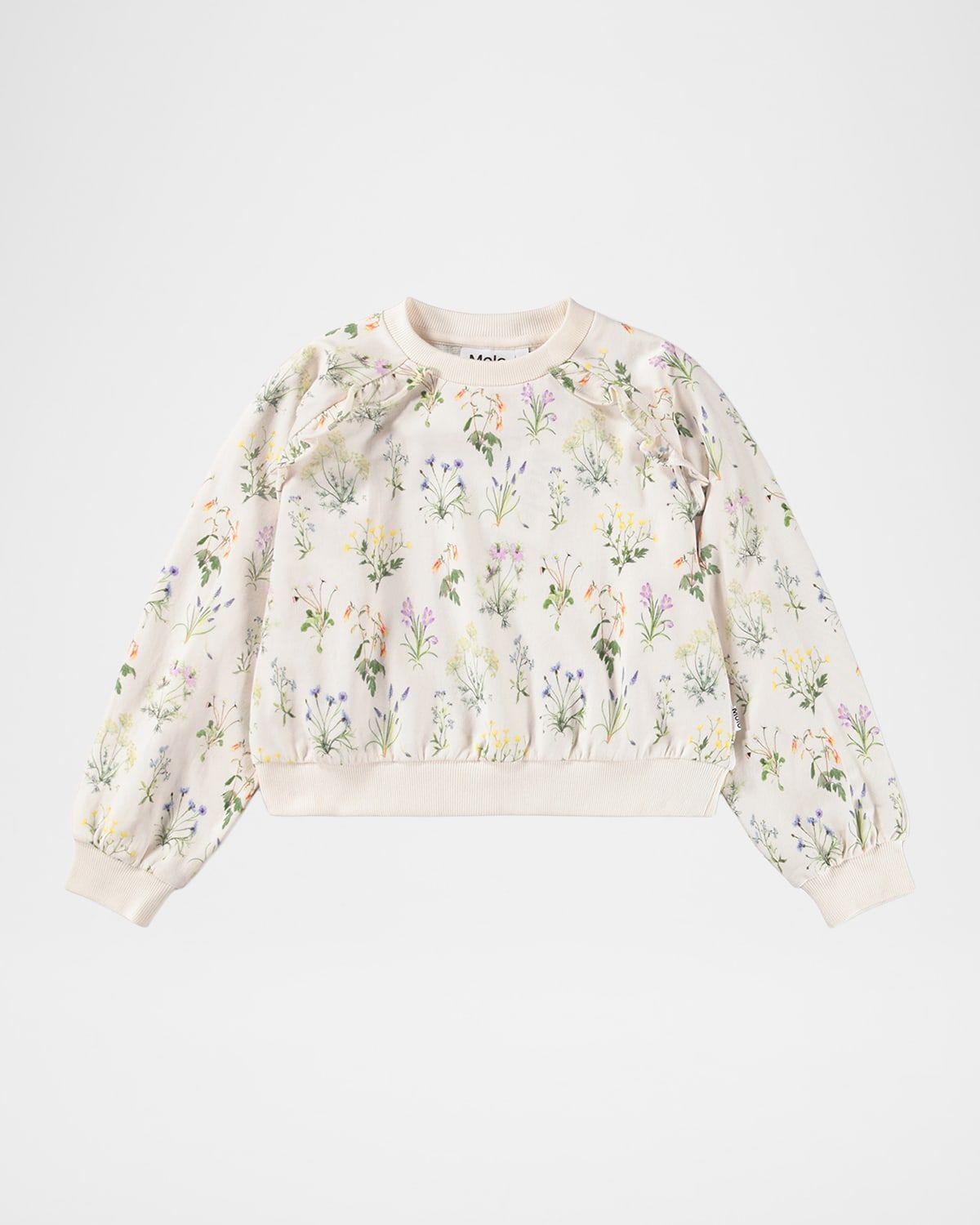 Girl & apos;s Mabel Floral-Print Stretch Cotton Sweatshirt