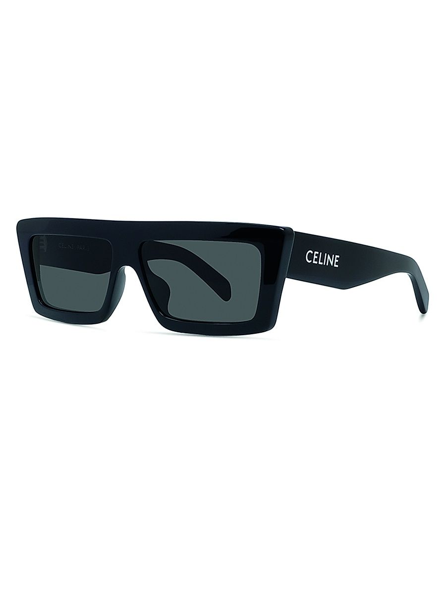 Women's 57MM Rectangular Sunglasses - Black