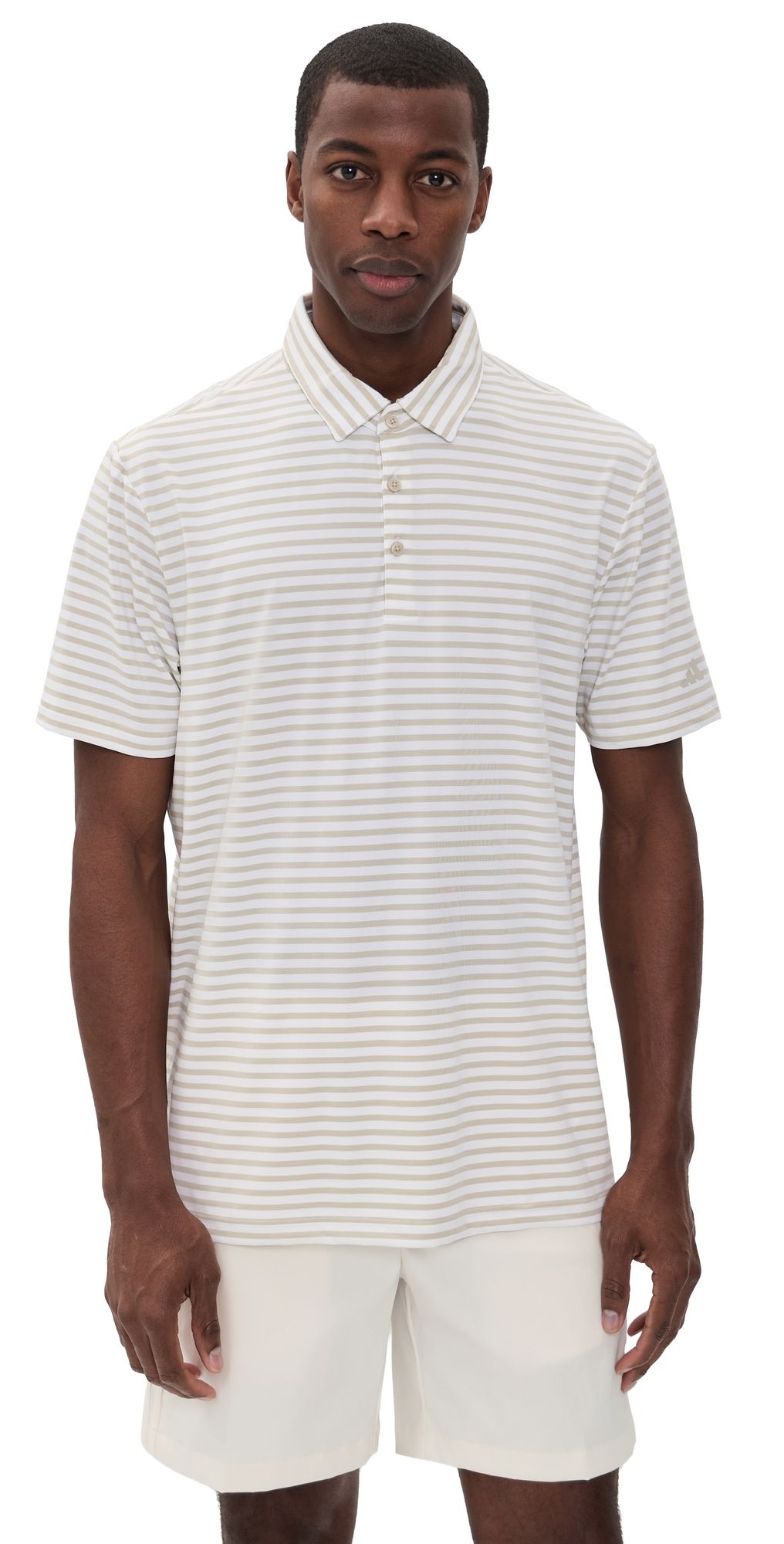 Adidas Golf Ultimate365 Stripe Polo Shirt White/Wonder Alumina L