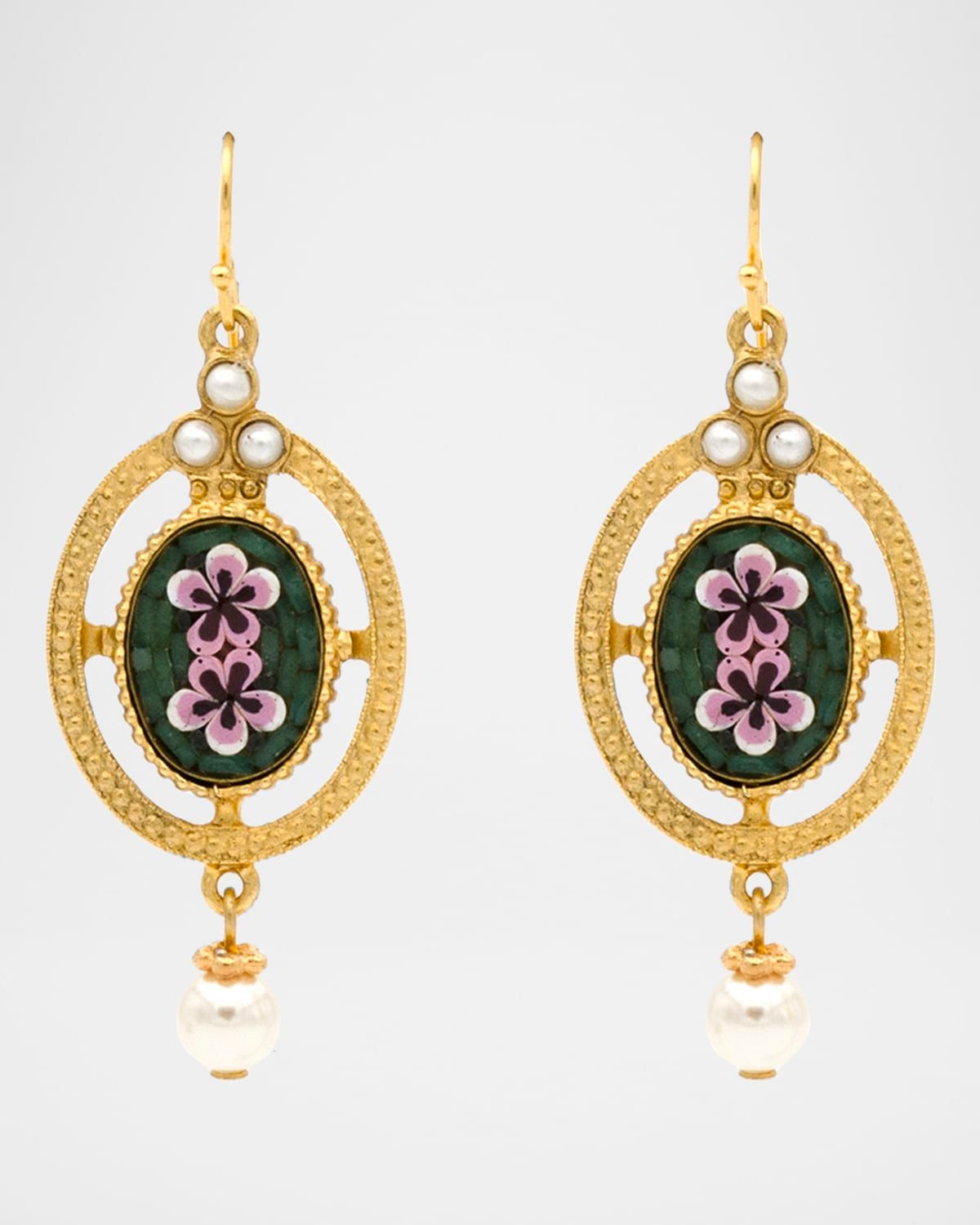 24k Gold-Plated Pearl Drop Earrings