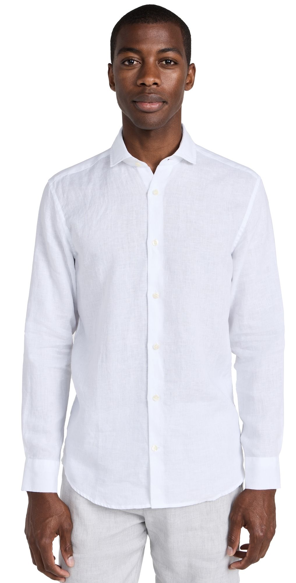 Frescobol Carioca Antonio Linen Shirt White L