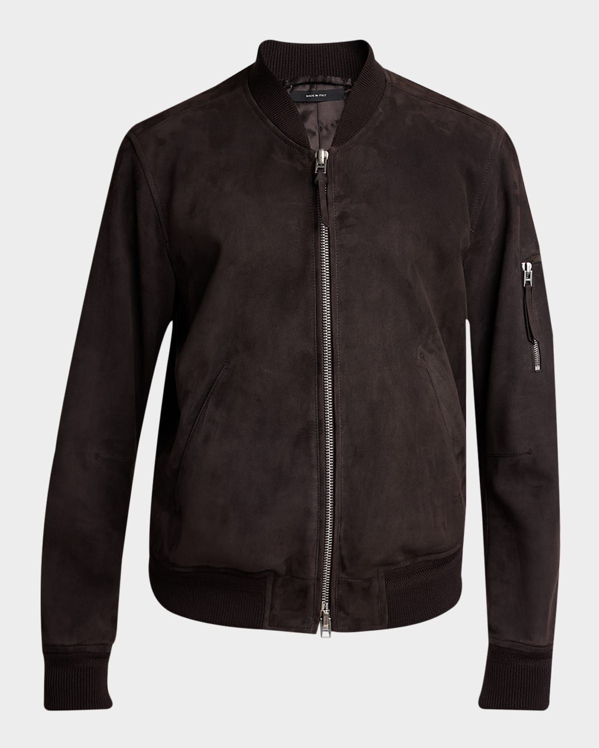 Men & apos;s Brushed Suede Bomber Jacket