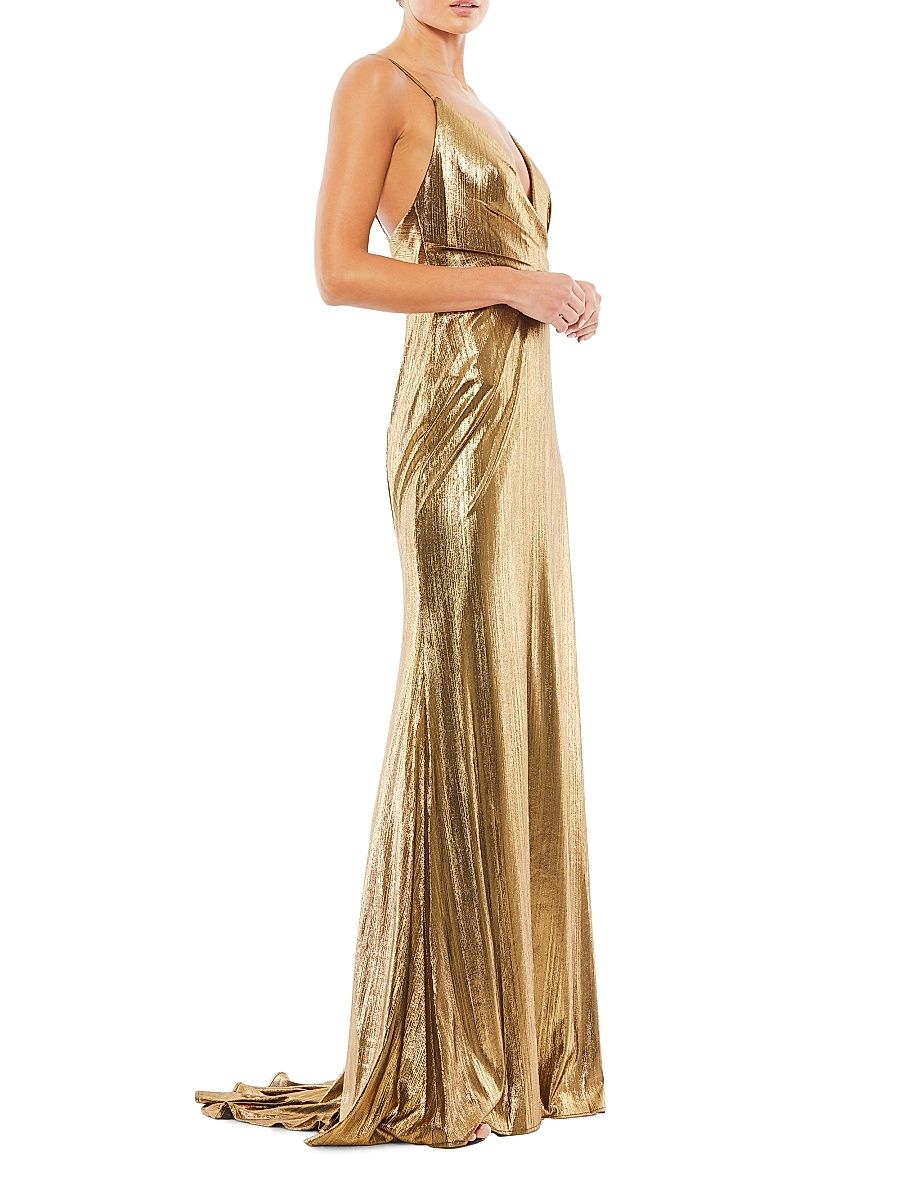 Women's Metallic Mermaid Gown - Bronze - Size 10