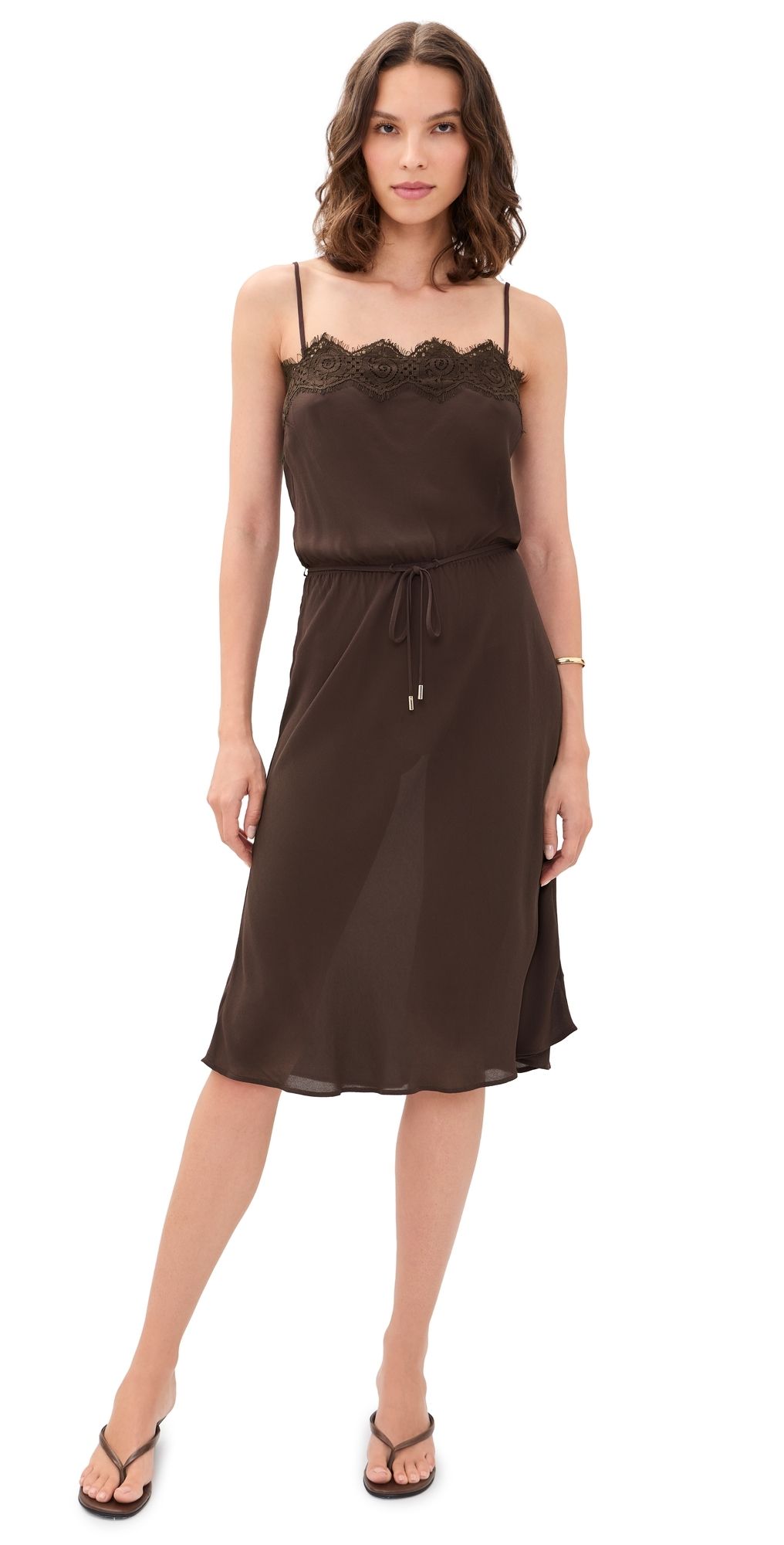 AFRM Tabitha Midi Dress Espresso M