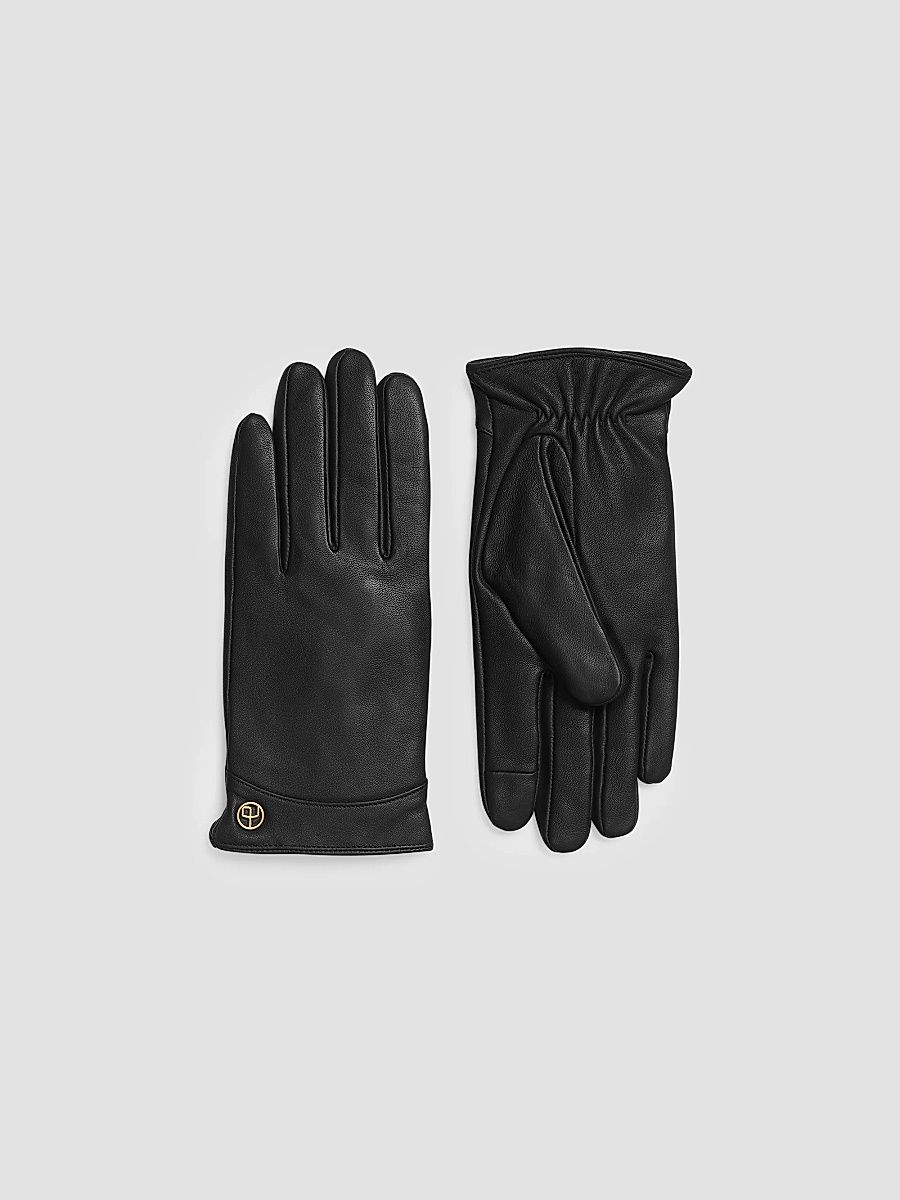 Women's Joni Leather Gloves - Black - Size Small