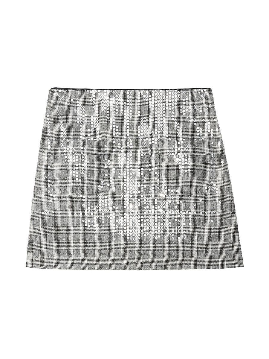 Zadig & Voltaire Women's Jaime Car Sequined A-Line Miniskirt - Black - Size Large