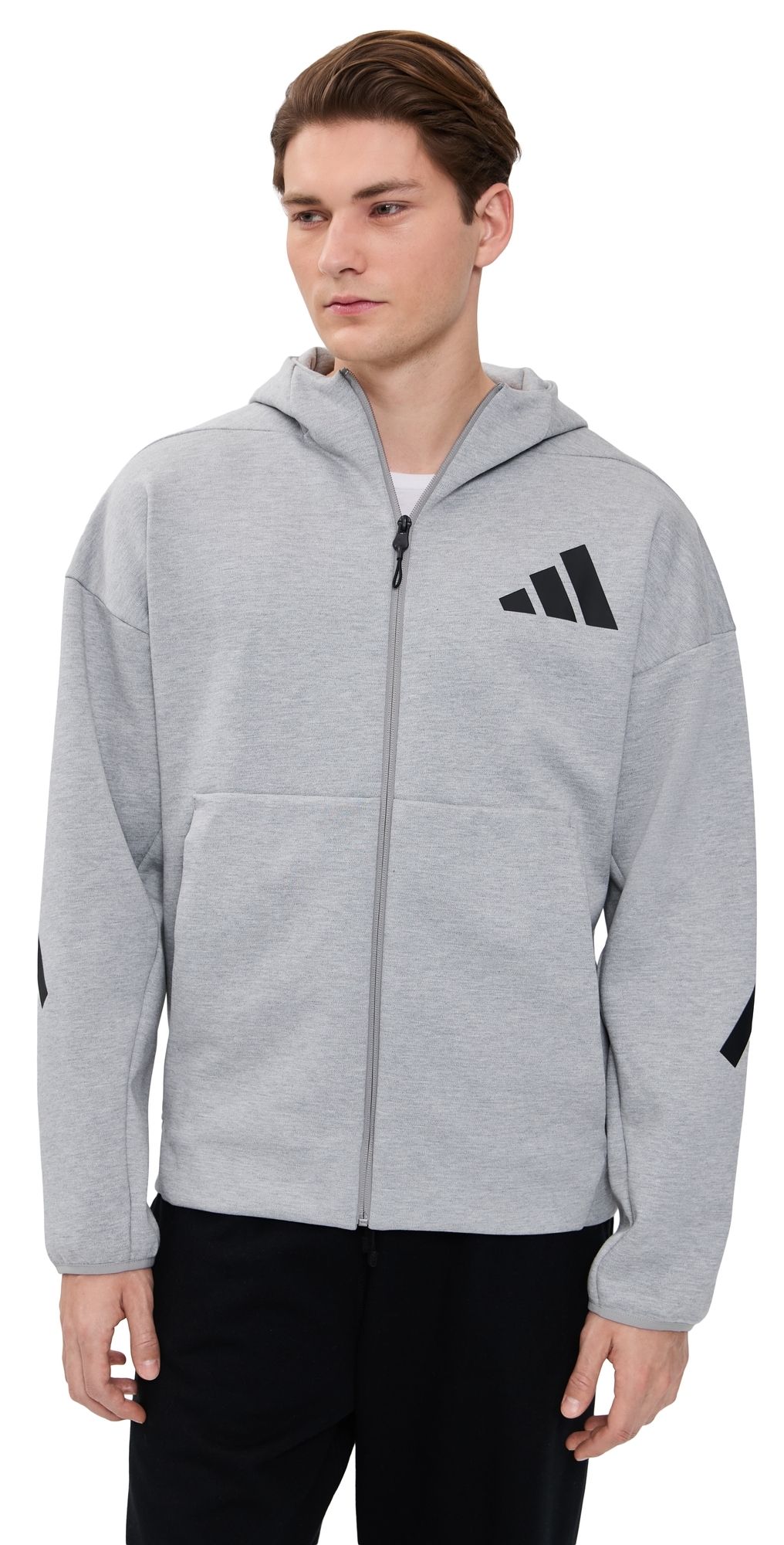 adidas Adidas Z. N.E. Full Zip Sweatshirt Medium Grey Heather M