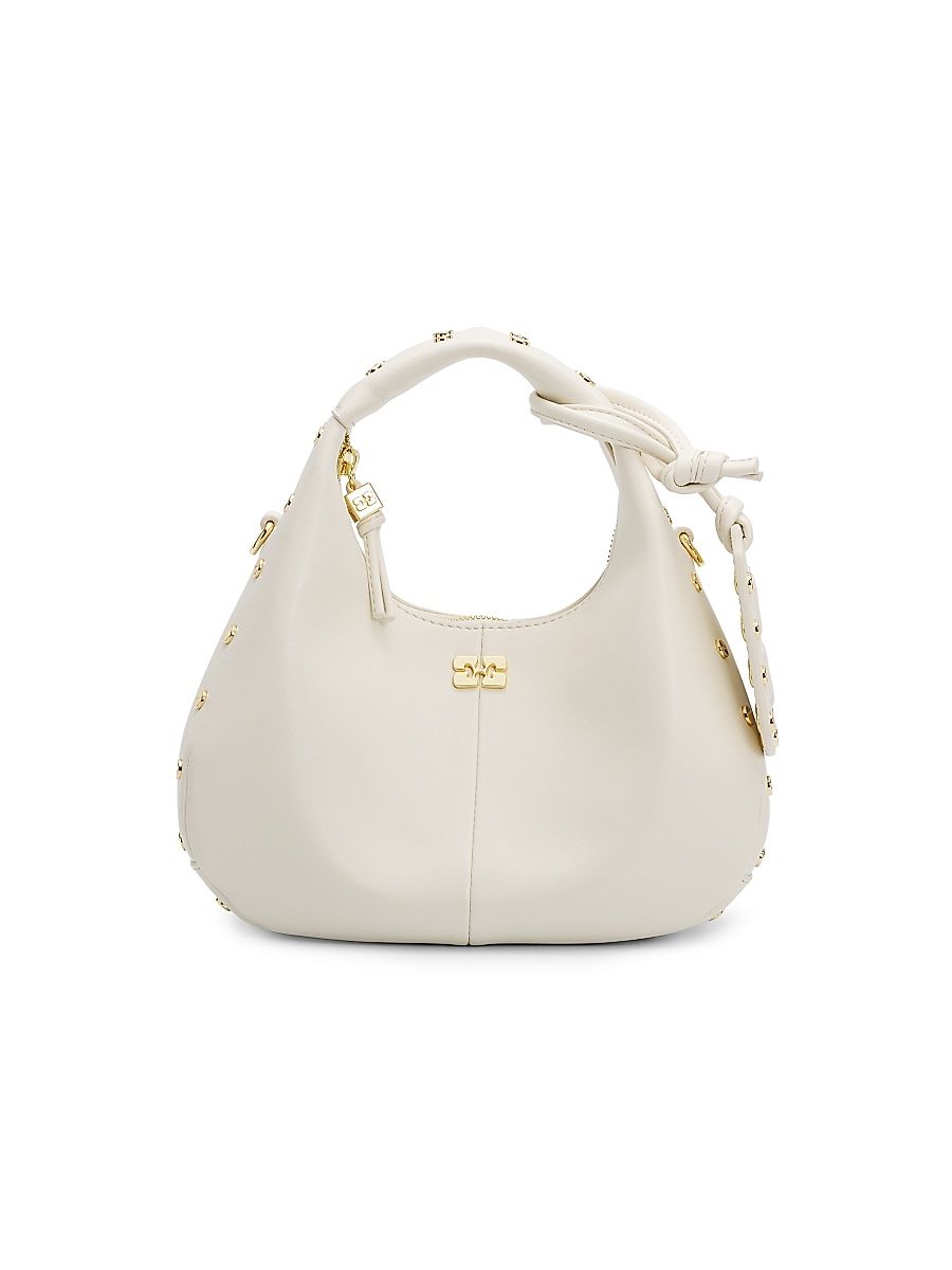 Women's Mini Studded Hobo Bag - Egret