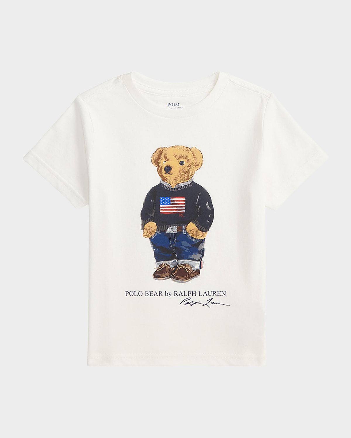 Boy & apos;s Polo Bear Flag Print Short-Sleeve T-Shirt, Size 2T-7