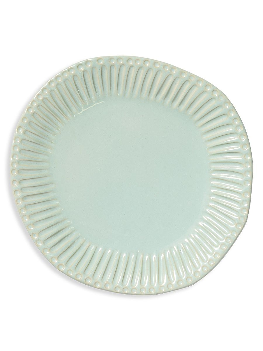 Incanto Stone Aqua Stripe Dinner Plate