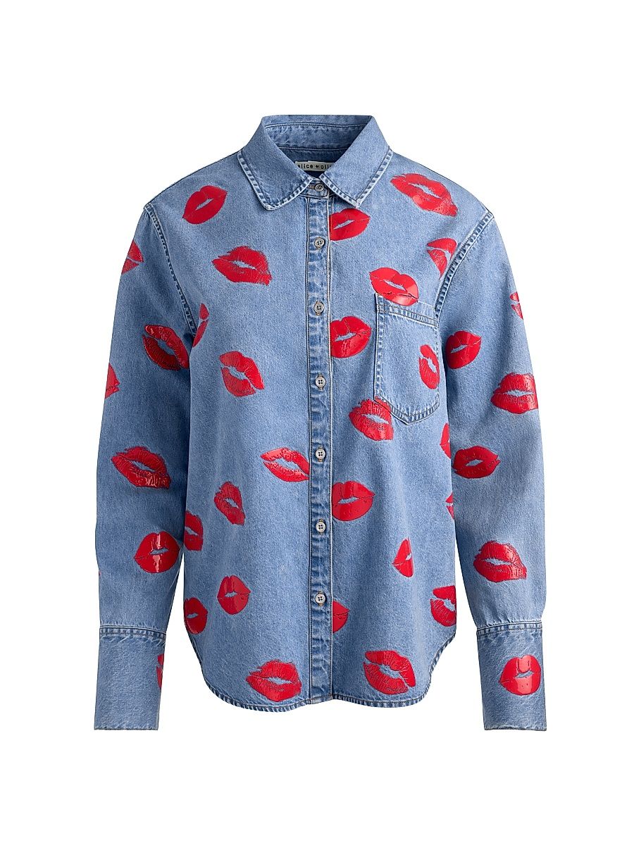 Women's Finely Oversized Denim Shirt - Denver Bright Blue - Size XL