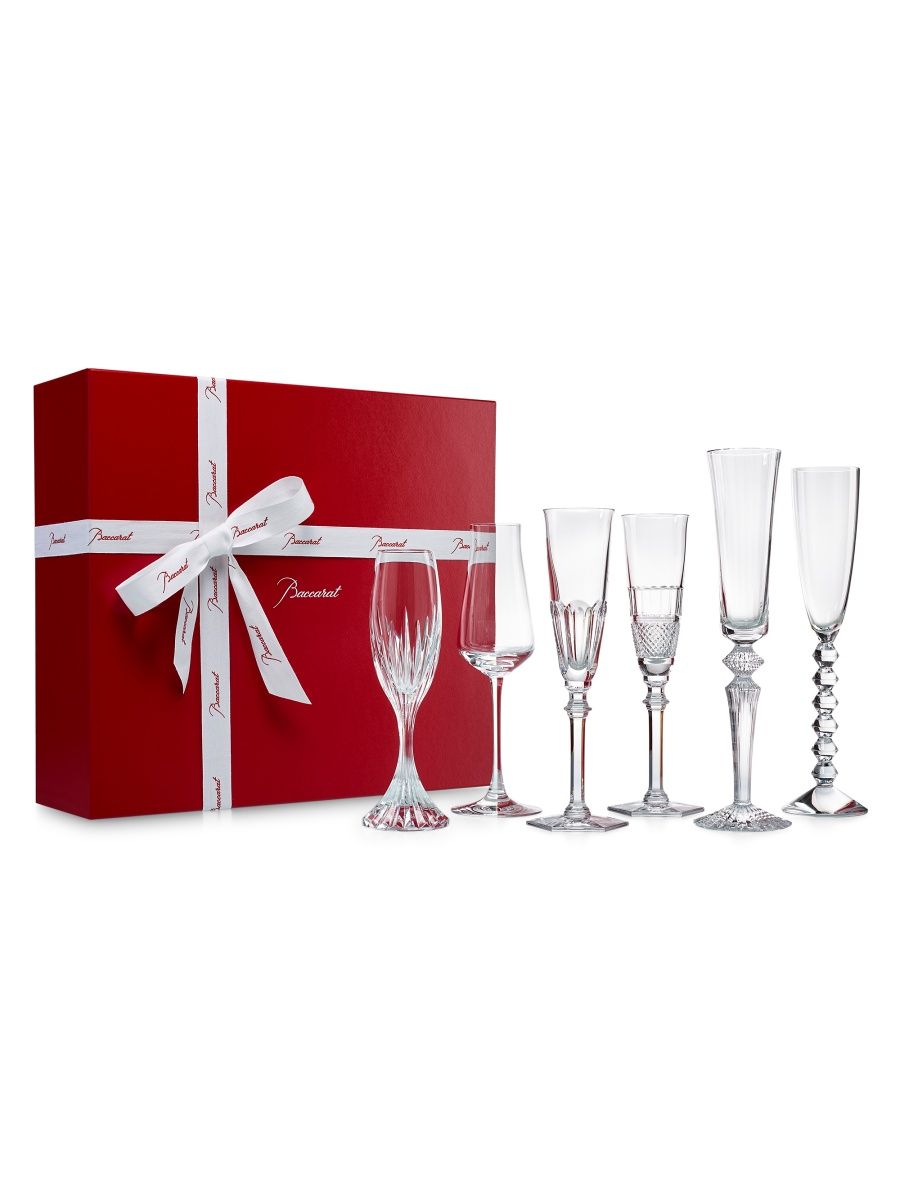 Baccarat Bubble Box Champagne Glass 6-Piece Set