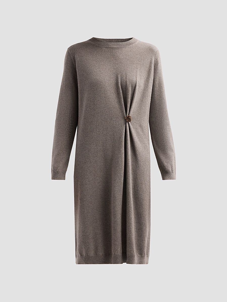 Women's Platinum Knit Pinned Dress - Falcon - Size 0
