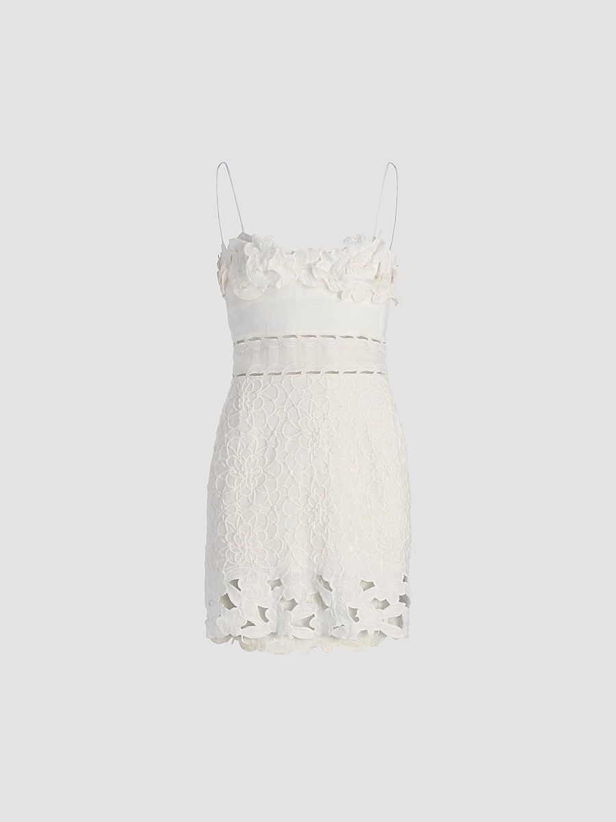 Isabel Marant Women's Reola Embroidered Minidress - White - Size 4